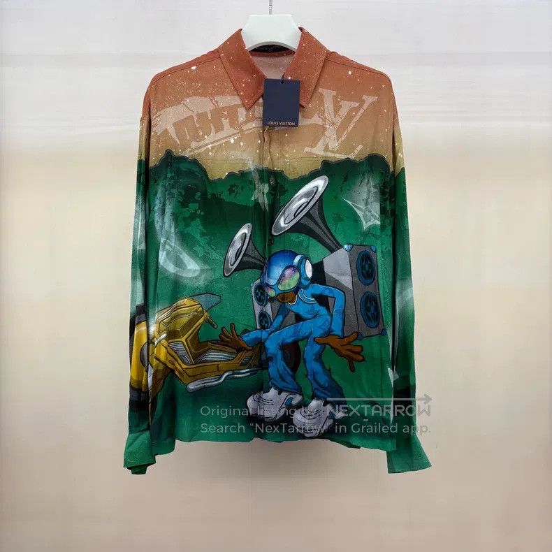 Louis Vuitton Louis Vuitton Alien Silk Shirt Size US M / EU 48-50 / 2 - 1 Thumbnail