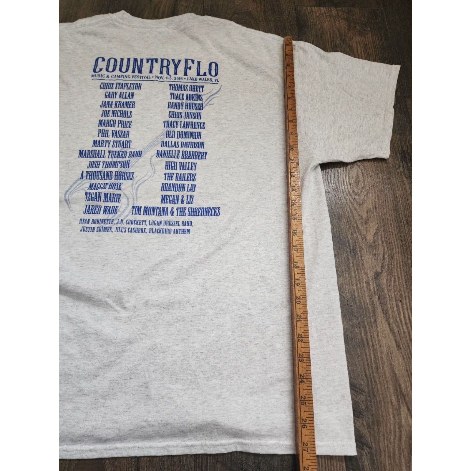 Port & Company Mens XL Port & Company T-Shirt Gray Short Sleeve Double-Sided Graphic Tee Music Festival 2011 Florida Mens XL Size US XL / EU 56 / 4 - 3 Thumbnail