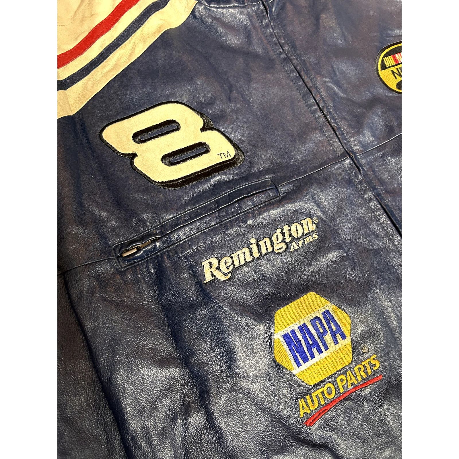 Chase Authentics × NASCAR × Vintage Vintage Nascar Dale Earnhardt Budweiser Leather Jacket Size US XL / EU 56 / 4 - 8 Thumbnail