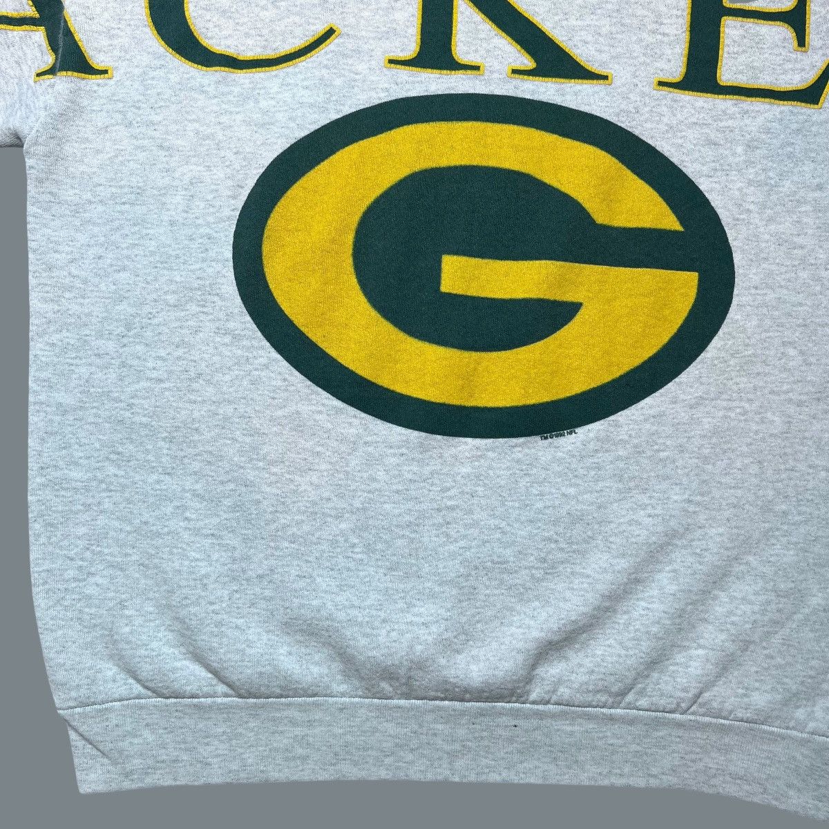 NFL × Vintage 1992 NFL Green Bay Packers Big Print 3D Spell Out Sweatshir Size US XL / EU 56 / 4 - 6 Thumbnail