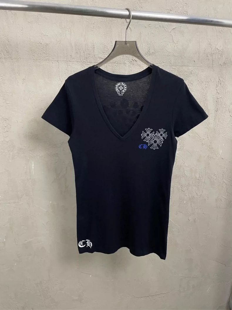 Chrome Hearts Vintage Chrome Hearts Deep V Neck T-Shirt | Grailed