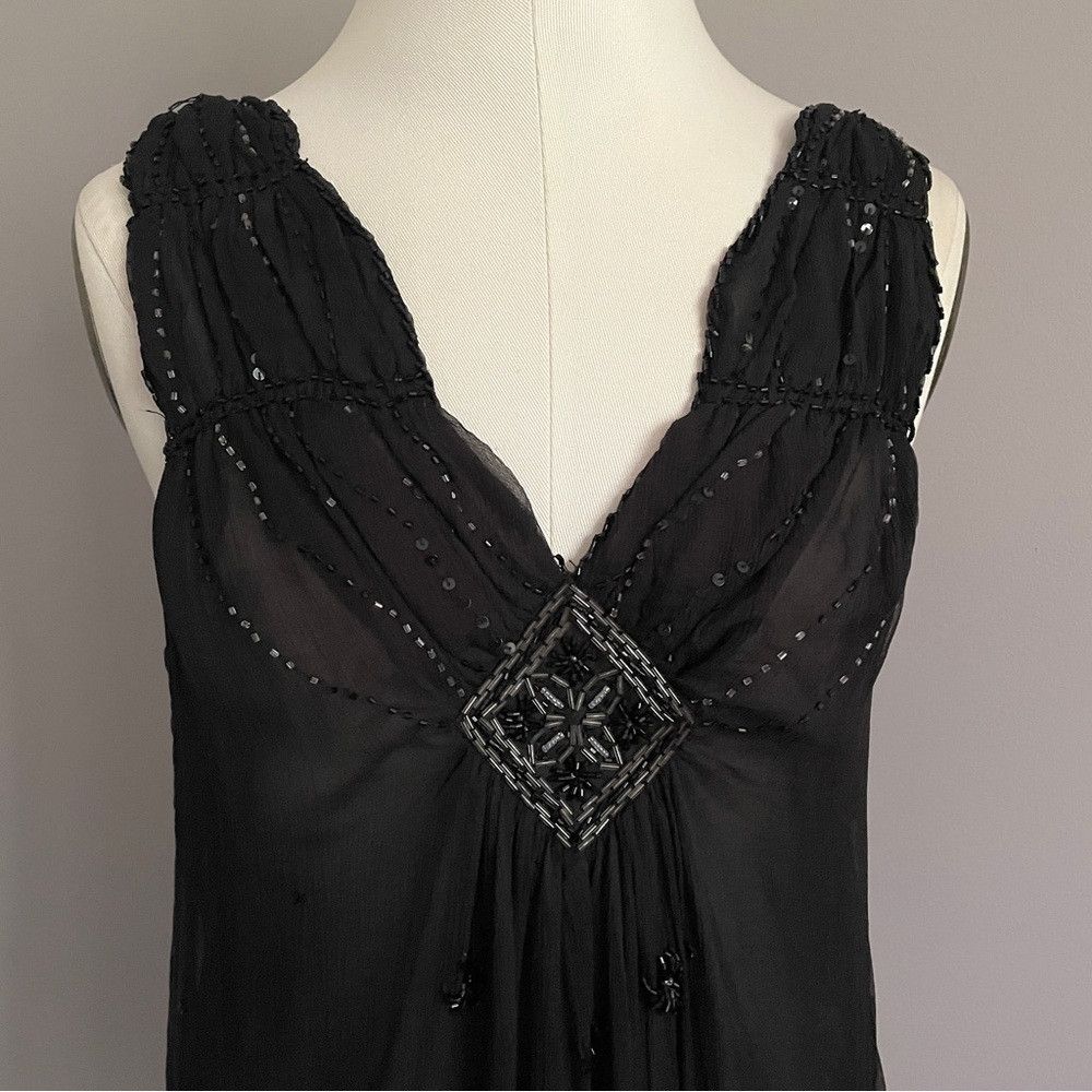 Vintage Vintage Beaded Silk Babydoll Camisole Sleeveless Tank Size M / US 6-8 / IT 42-44 - 3 Thumbnail