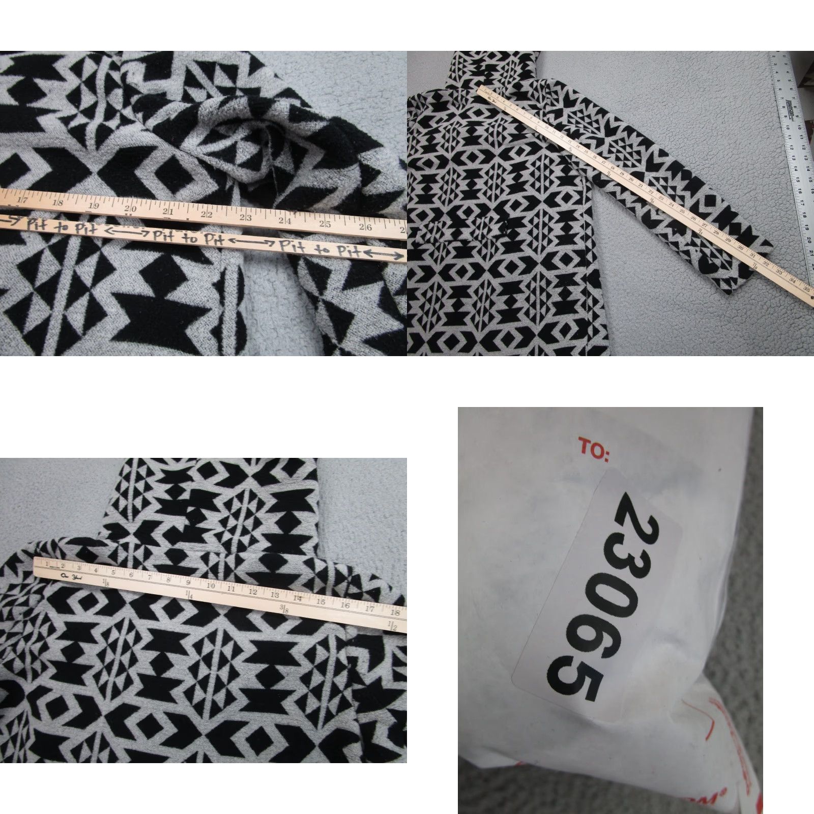 BB Dakota BB Dakota JACKET Womens L Hooded Black Geometric Aztec Boho Indie Southwestern Style Anorak Size L / US 10 / IT 46 - 8 Thumbnail