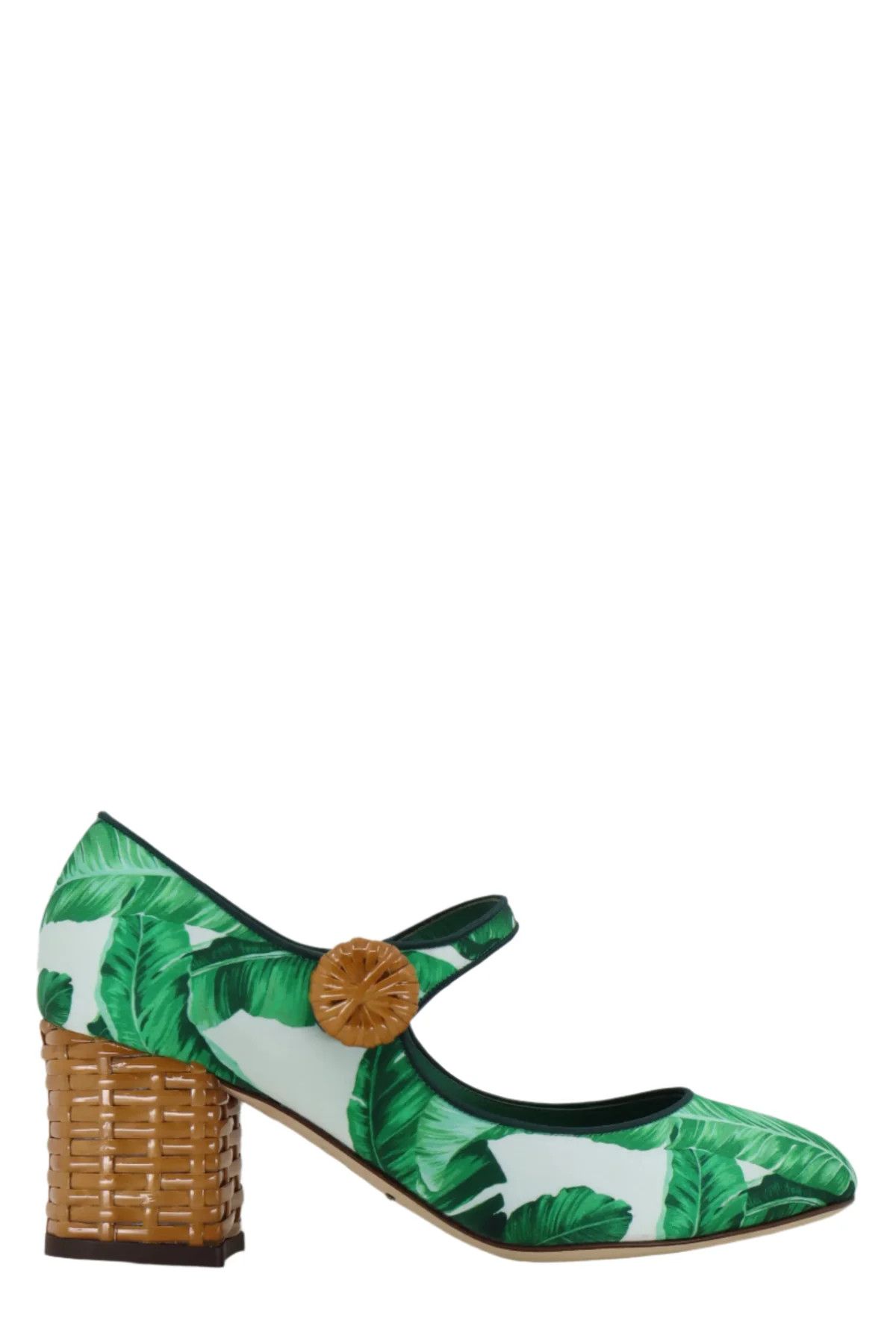Dolce & Gabbana o1y0925 Square Heel Pumps in Green/White Size US 6 / IT 36 - 1 Thumbnail