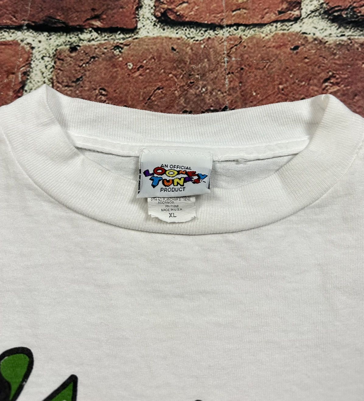 Warner Bros Vintage 90s Looney Tunes Tweety Bird AOP Tee Don’t Go There Size US XL / EU 56 / 4 - 4 Thumbnail