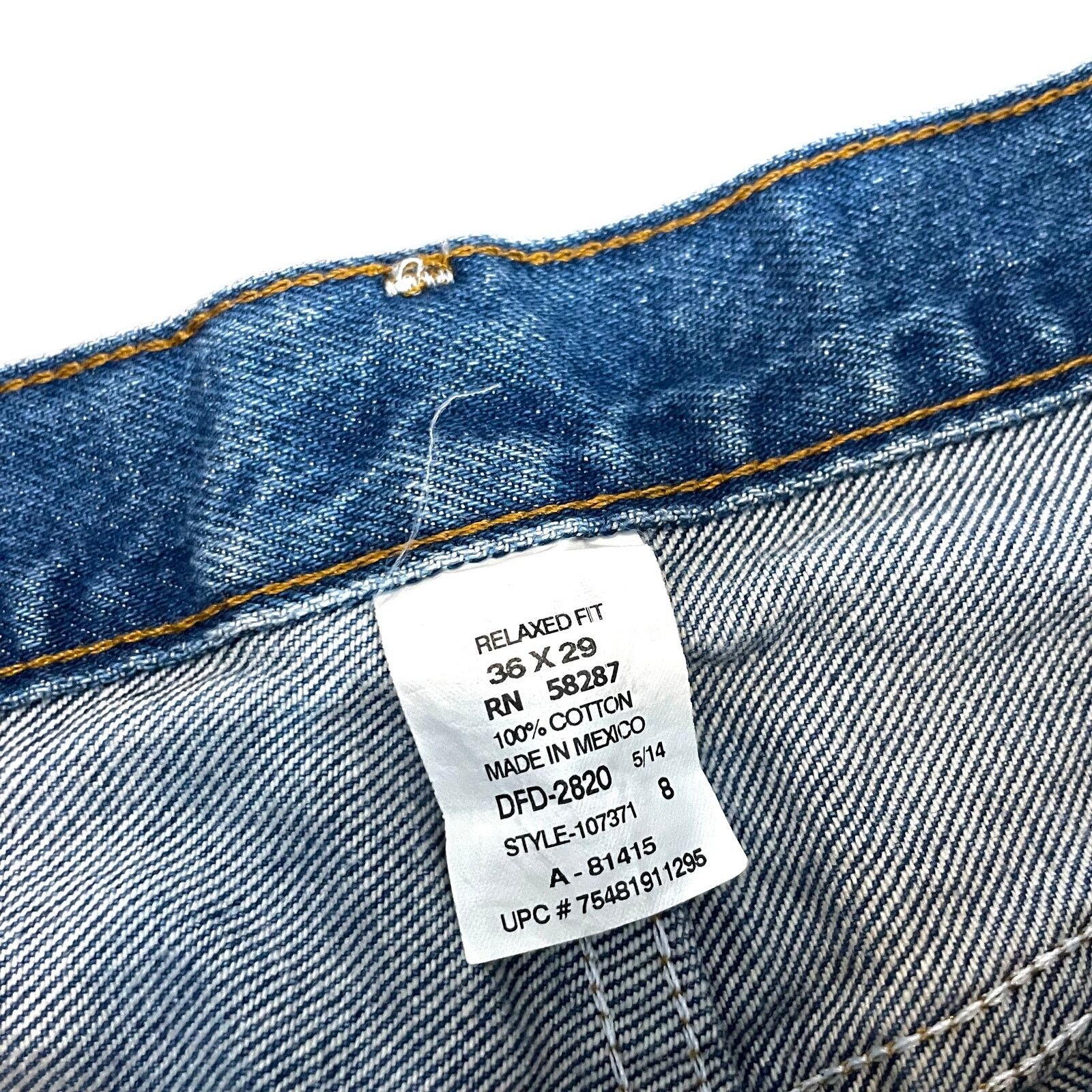 Faded Glory Vintage Faded Glory Relaxed Fit Denim Jeans - Size 36x29 Size US 36 / EU 52 - 8 Thumbnail