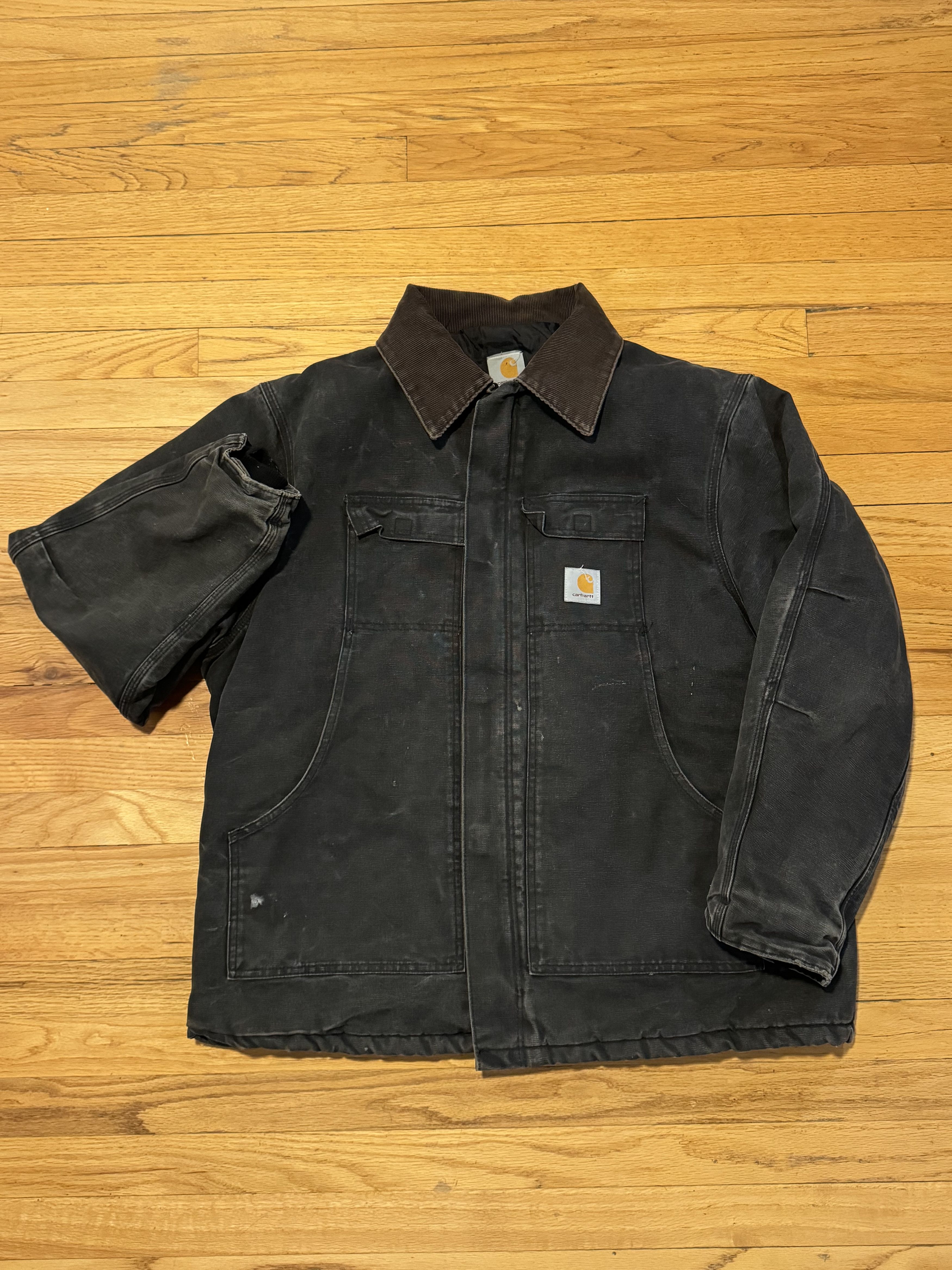 Carhartt Carhartt CO3 BLK Men's Black Insulated Canvas Coat Size US XL / EU 56 / 4 - 2 Thumbnail