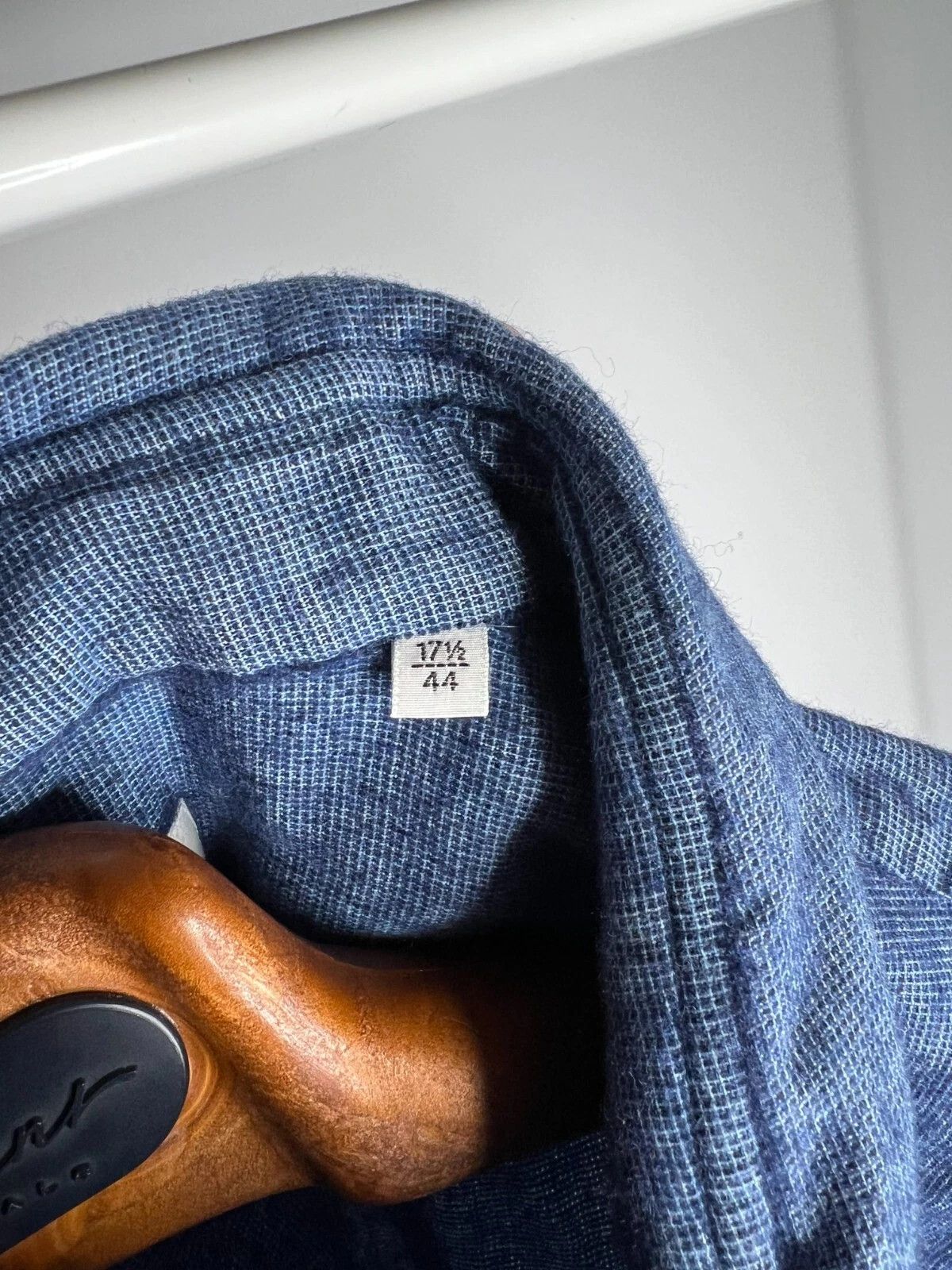 Salvatore Piccolo Salvatore Piccolo Napoli Flannel Blue Casual Shirt 44 17 1/2 Size US L / EU 52-54 / 3 - 8 Thumbnail