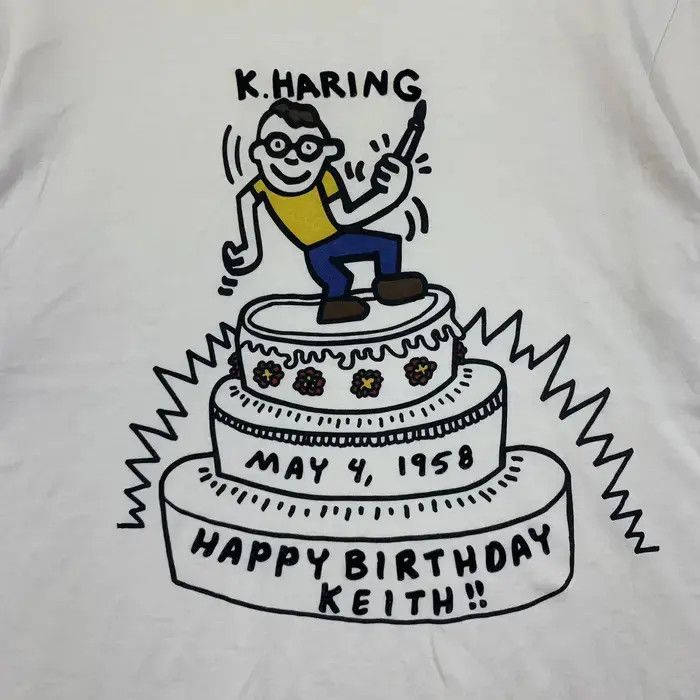 Keith Haring KEITH HARING x UNIQLO Birthday Pop Art Tee Shirt Size US L / EU 52-54 / 3 - 3 Thumbnail