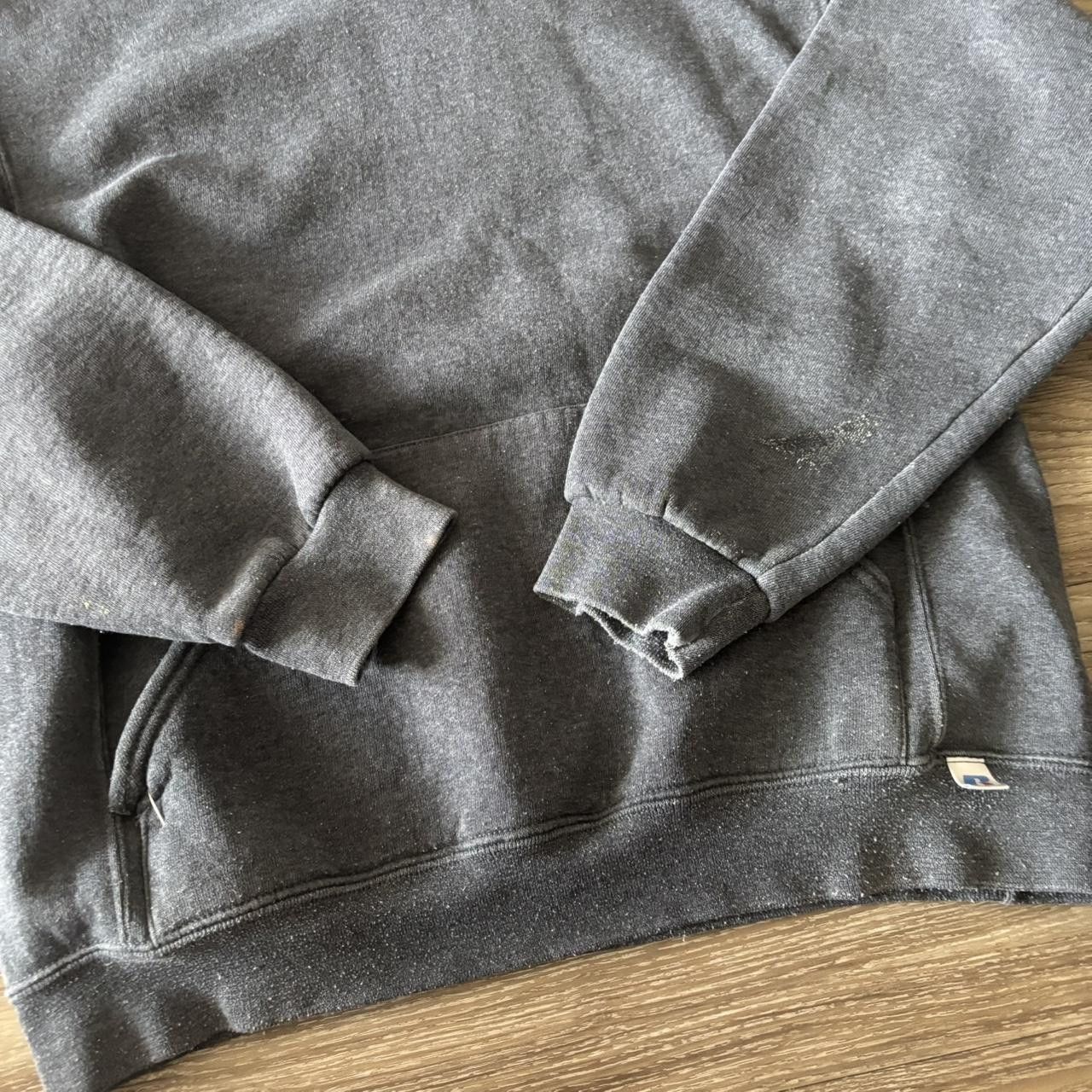 Russell Athletic Crazy Vintage Y2K/2000s Charcoal Grey Russell Blank Pullover Hoodie! Size M Size US M / EU 48-50 / 2 - 5 Thumbnail
