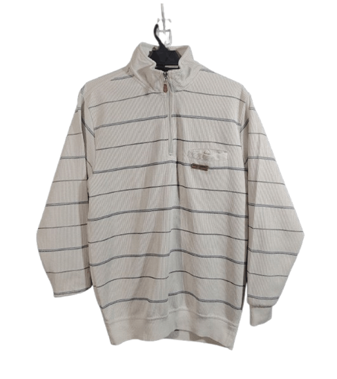 Vintage 90s Santa Barbara Polo & Racquet Club Striped Quarter-Zip Size US L / EU 52-54 / 3 - 2 Thumbnail