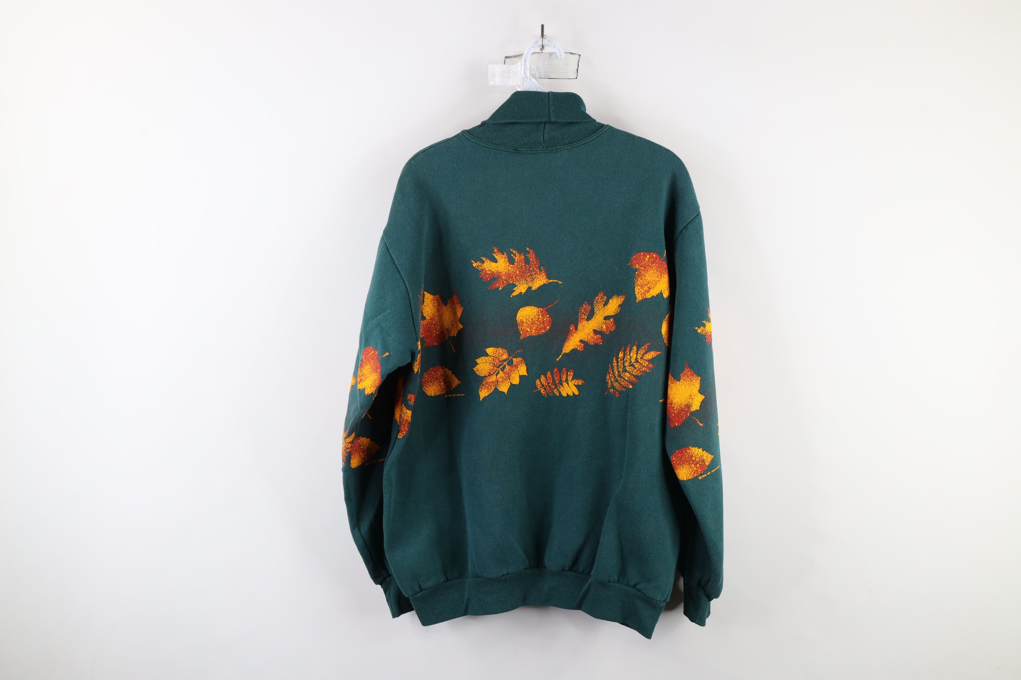Vintage Vintage 90s Streetwear Over Print Turtleneck Sweatshirt USA Size L / US 10 / IT 46 - 12 Thumbnail