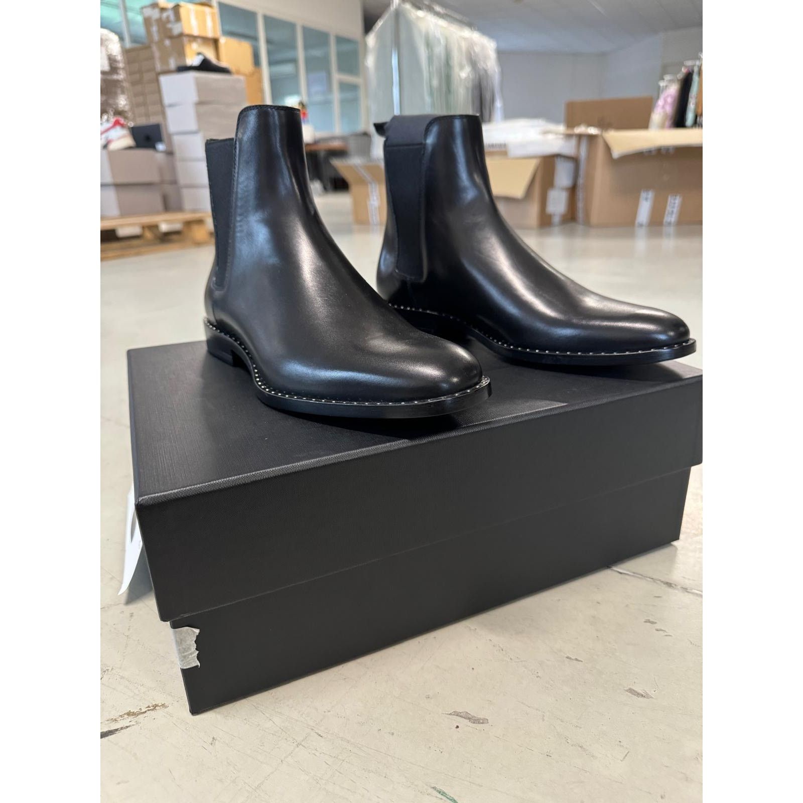 Saint Laurent Paris o1alsimx924 458810 Leather Chelsea Boots in Black Size US 7.5 / EU 40-41 - 14 Thumbnail