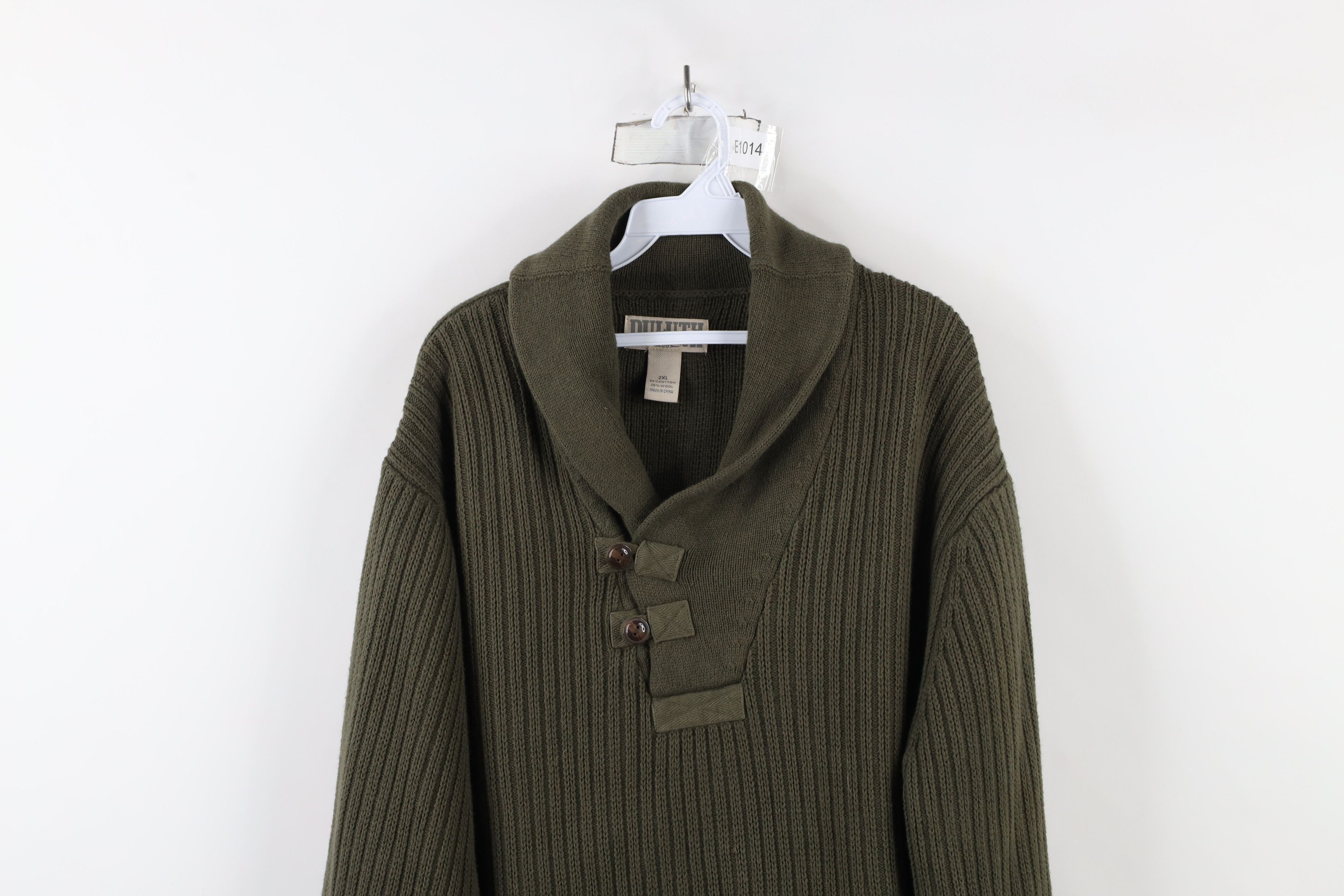 Duluth Trading Company × Vintage Duluth Trading Co Ribbed Knit High Neck Military Sweater Size US XXL / EU 58 / 5 - 2 Thumbnail