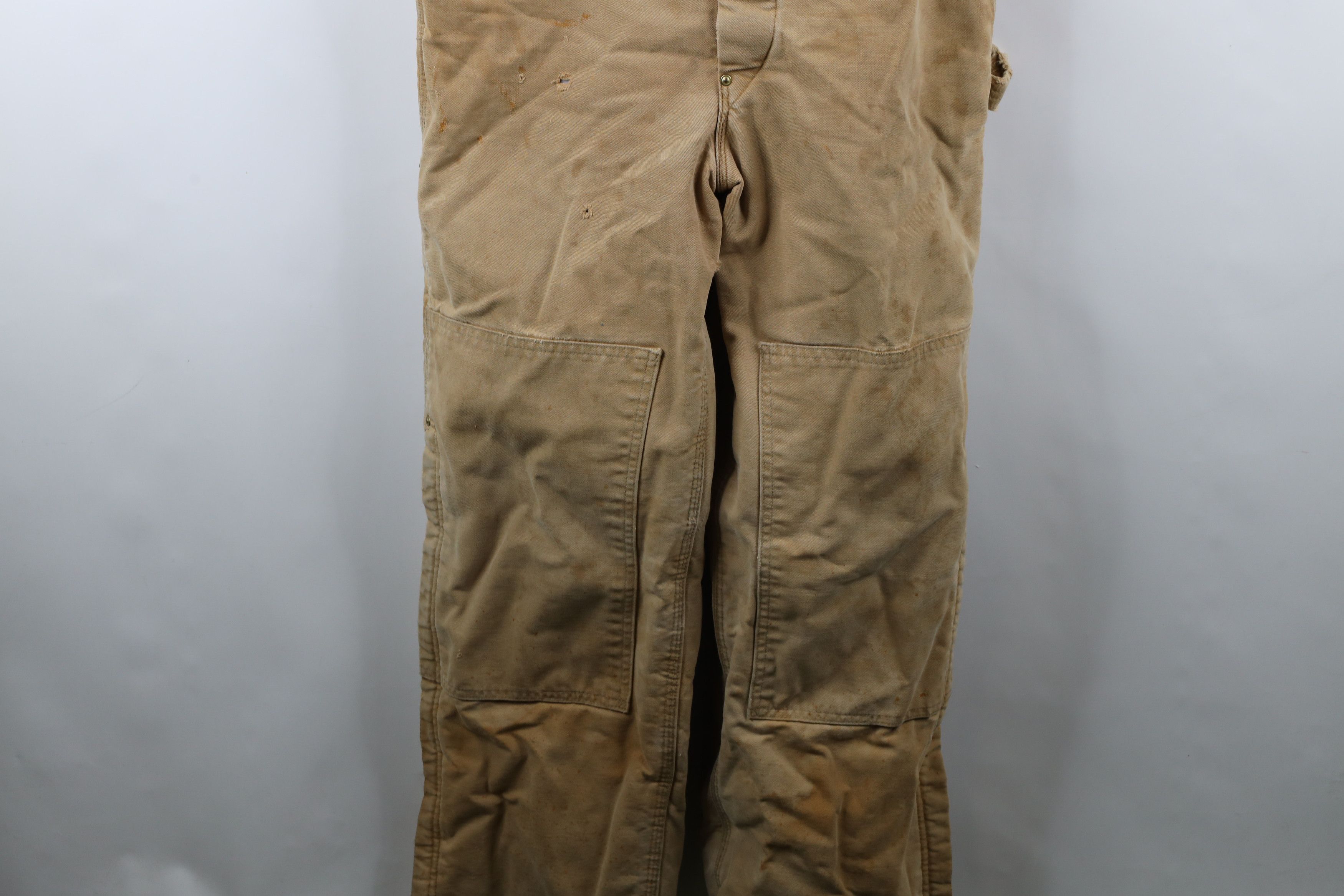 Carhartt × Vintage Vintage 90s Carhartt Thrashed Quilted Double Knee Overalls Size US 36 / EU 52 - 3 Thumbnail