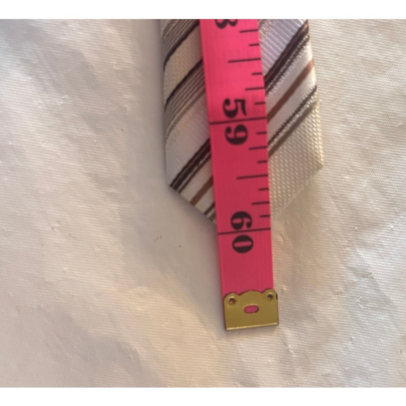Other Valerio Garati Necktie - 100% Polyester Striped Tie Brown Size ONE SIZE - 13 Thumbnail