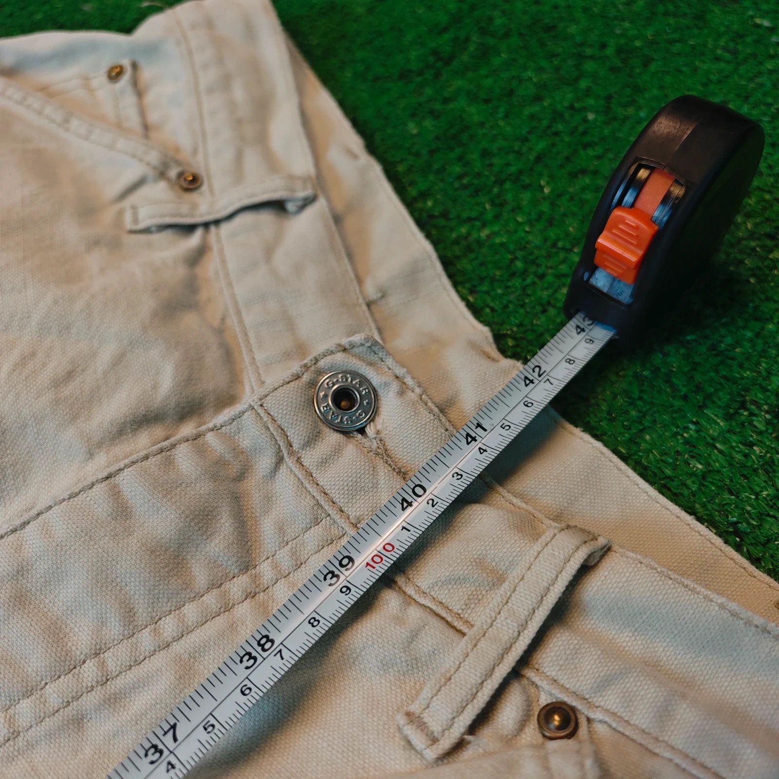 G-Star Vintage G-star Elwood Jeans Mens 32x32 cream straight 90s Size US 32 / EU 48 - 14 Thumbnail