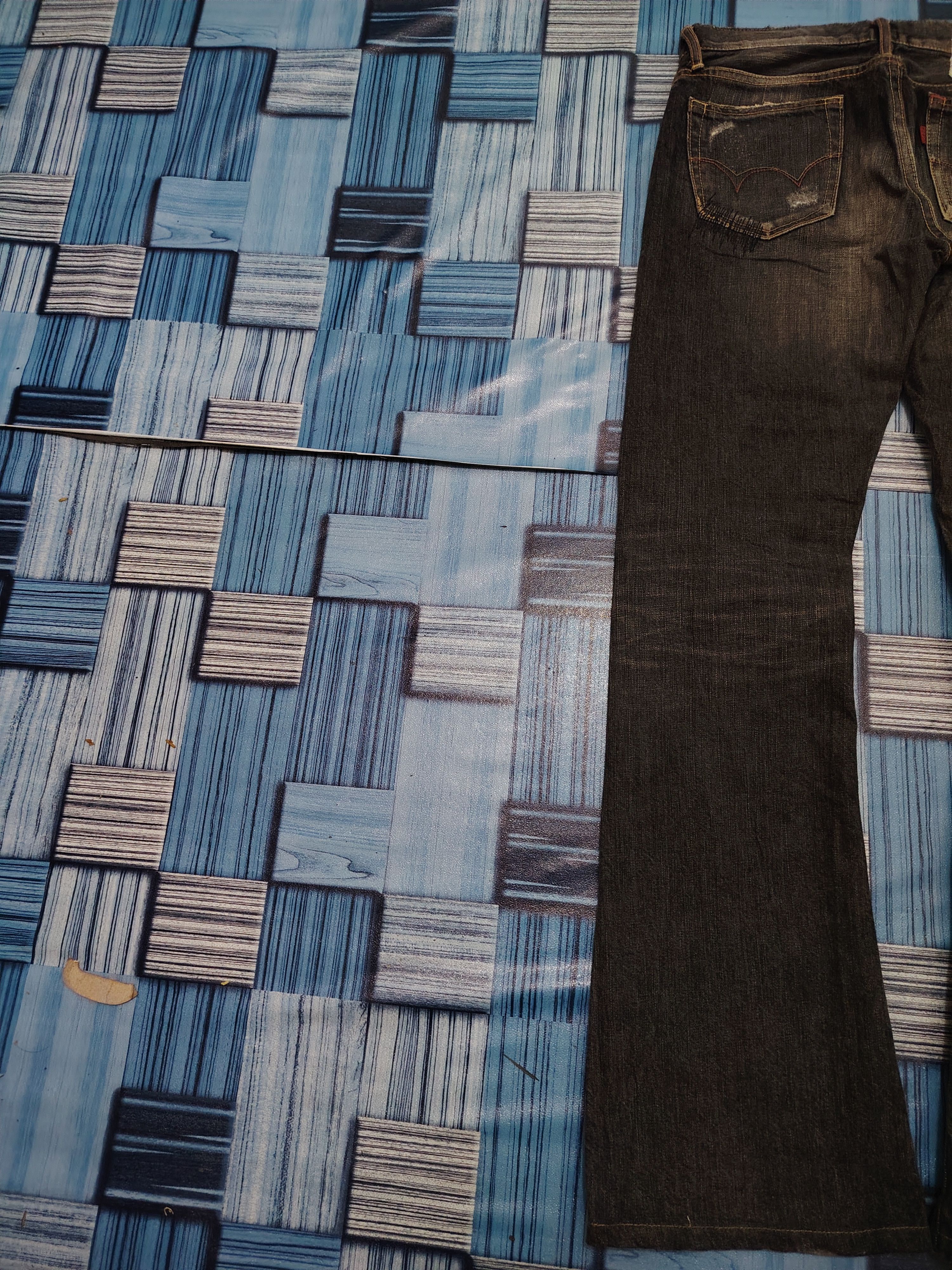 Edwin Japanese Edwin Ripped Flared Jeans I6W9 Style Size US 29 - 19 Thumbnail