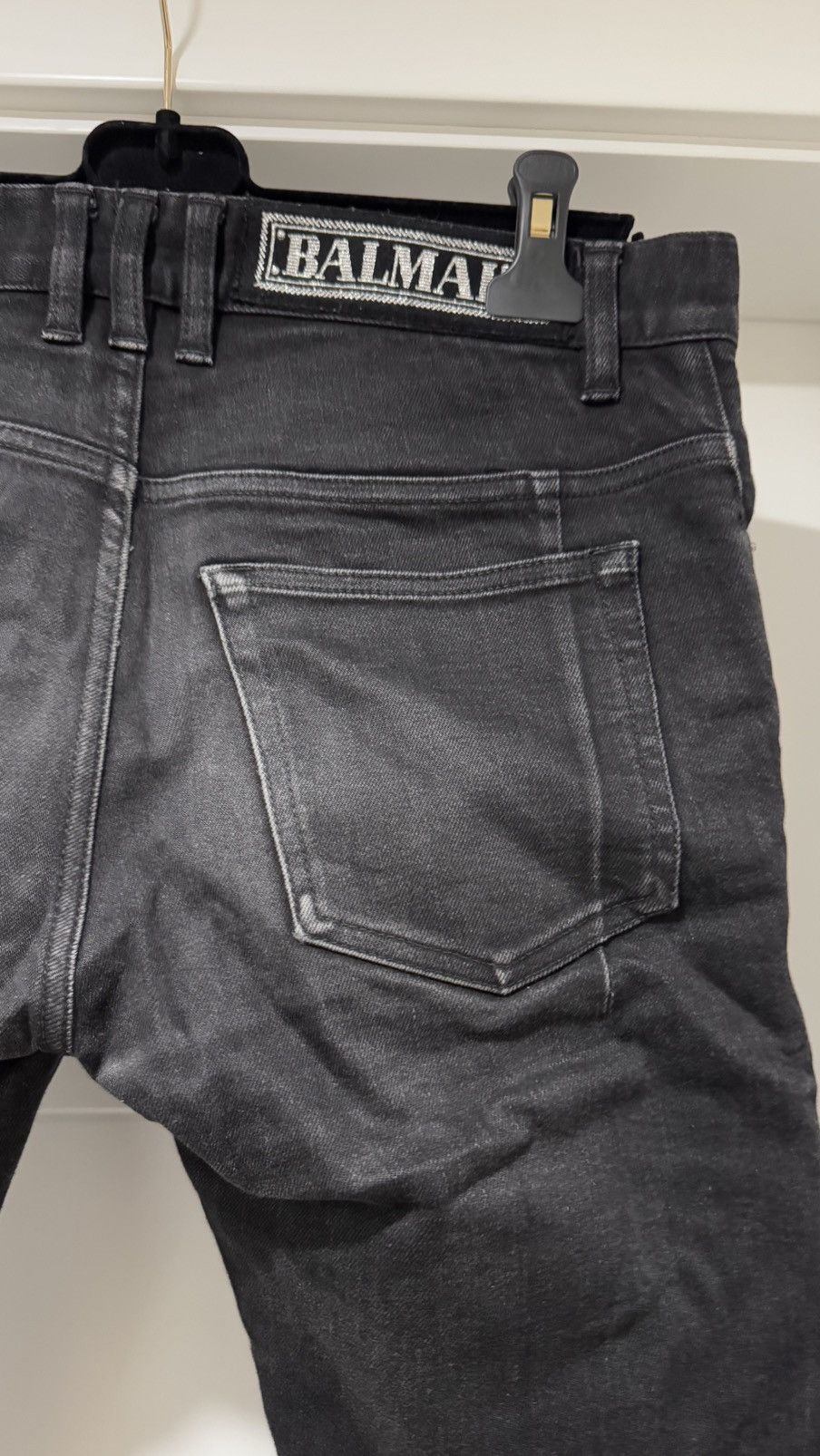 Balmain Balmain Black Slim Fit Jeans Size US 29 - 5 Thumbnail