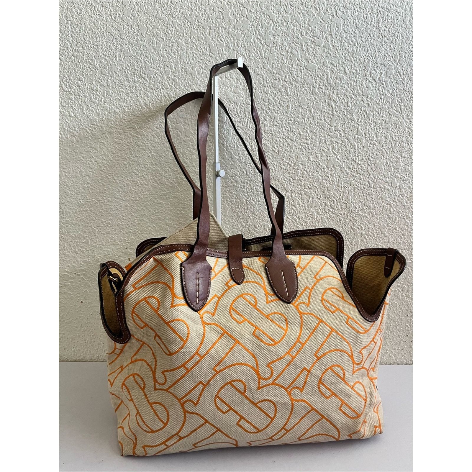 Burberry Burberry TB canvas tote bag Size ONE SIZE - 4 Thumbnail