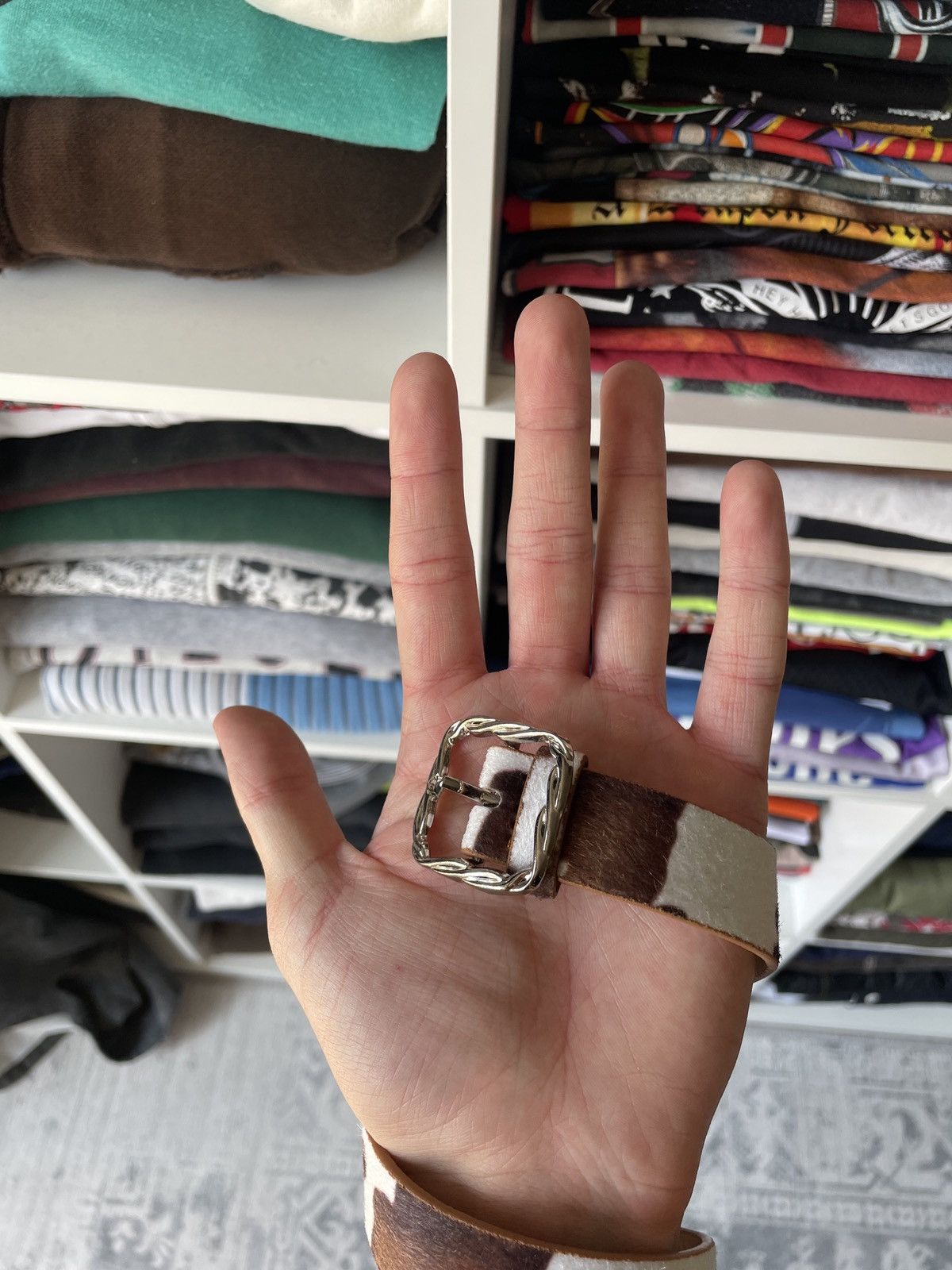 Vintage Vintage Avant Garde Belt Cow Rhinestones Japanese Y2K Hype Size ONE SIZE - 5 Thumbnail