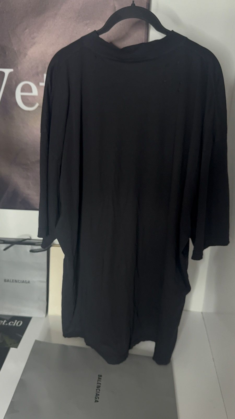 Balenciaga ✅ Balenciaga FRE STYLING TIPS Distressed Black T-Shirt S Size US S / EU 44-46 / 1 - 7 Thumbnail