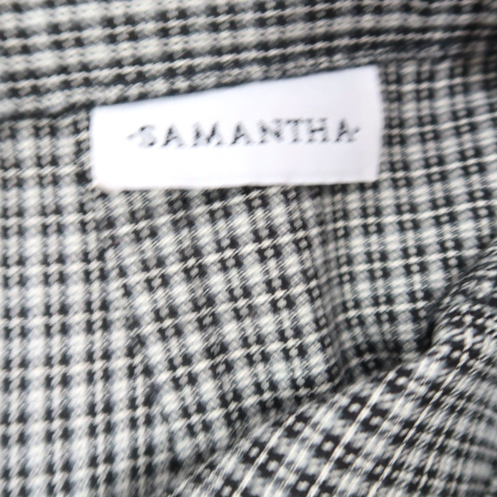 Samantha Sung VINTAGE Samantha Plaid Mini Skirt S Black White High-Waisted 90s Womens Girls Size 28" / US 6 / IT 42 - 5 Thumbnail