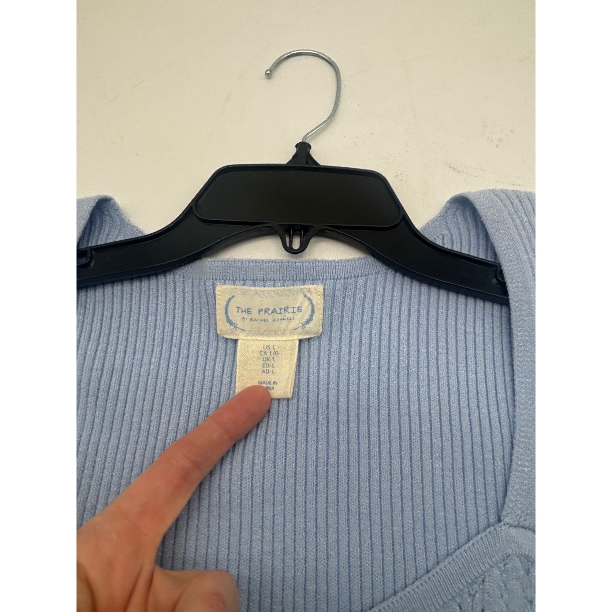 Other The Prairie "Coquette" Baby blue Short Sleeve Cropped Sweate Size L / US 10 / IT 46 - 5 Thumbnail