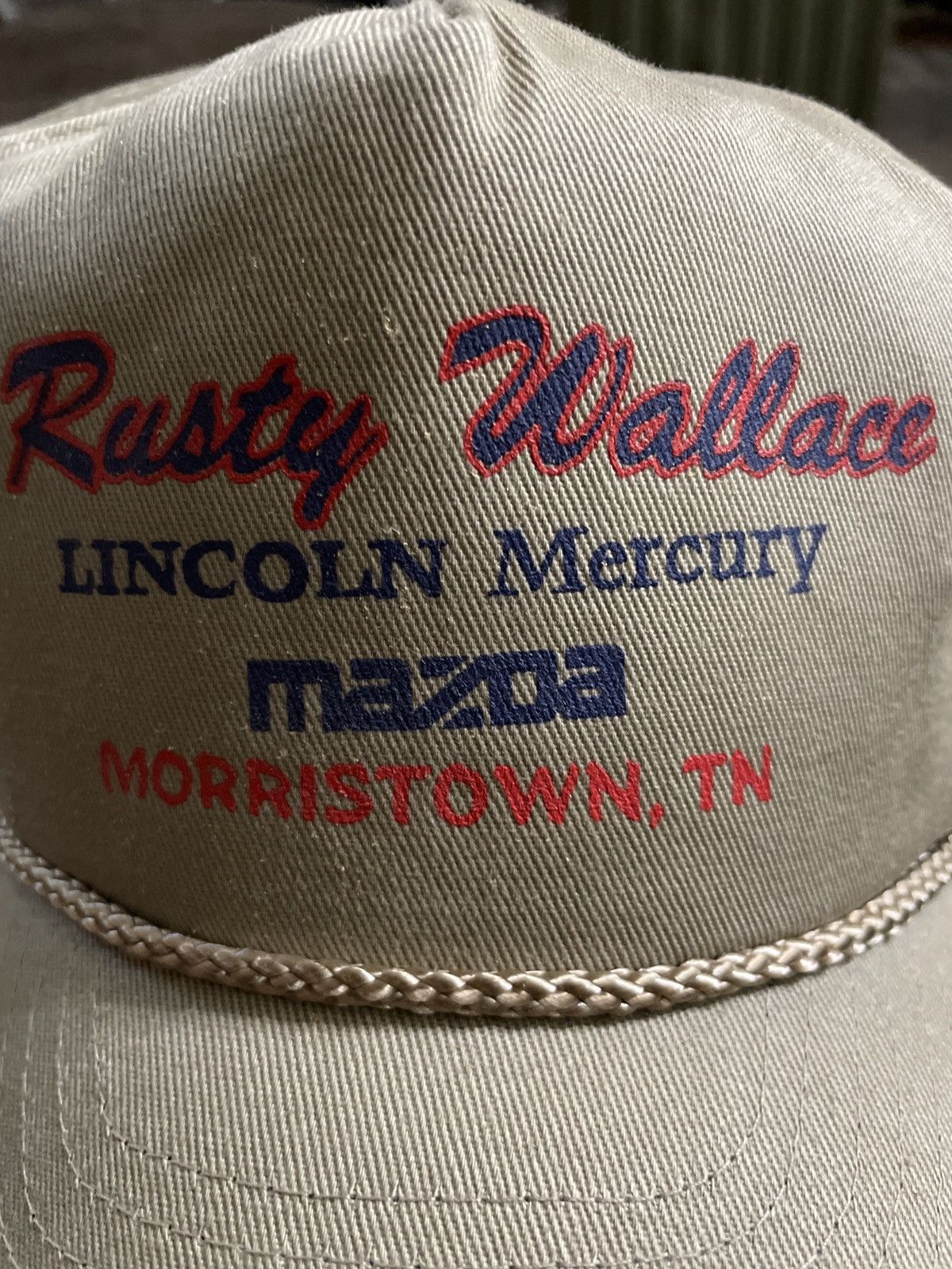 Vintage RUSTY WALLACE Lincoln Mercury Mazda Morristown TN HAT cap 🇺🇸🔥 Size ONE SIZE - 2 Thumbnail