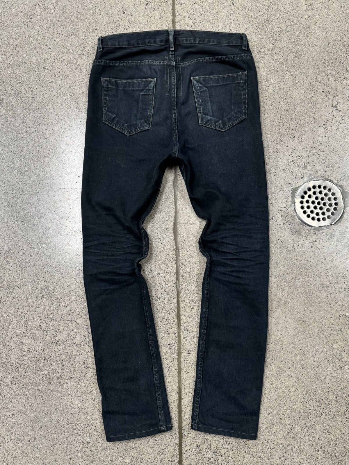 Rick Owens Rick Owens DRKSHDW Raw Blue ‘Torrence Cut’ Denim Size US 29 - 5 Thumbnail