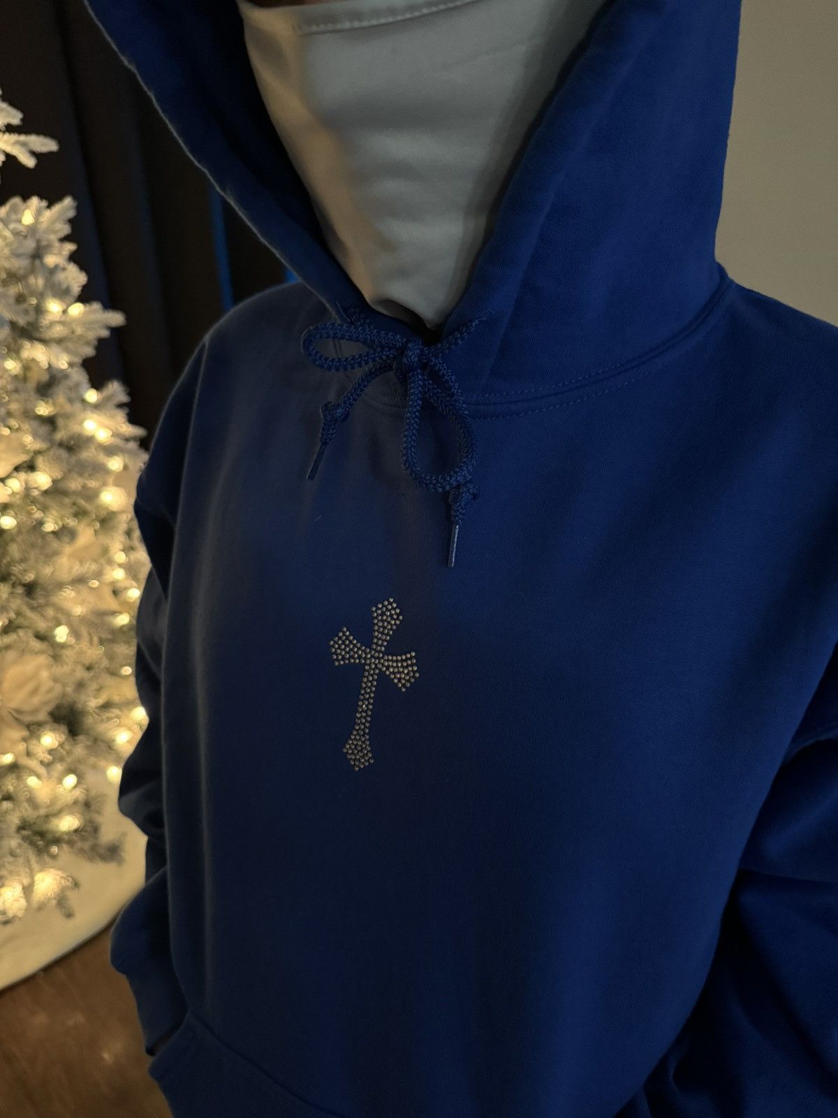 Vintage Rhinestones Cross Vintage Hoodie Size US XXL / EU 58 / 5 - 3 Thumbnail