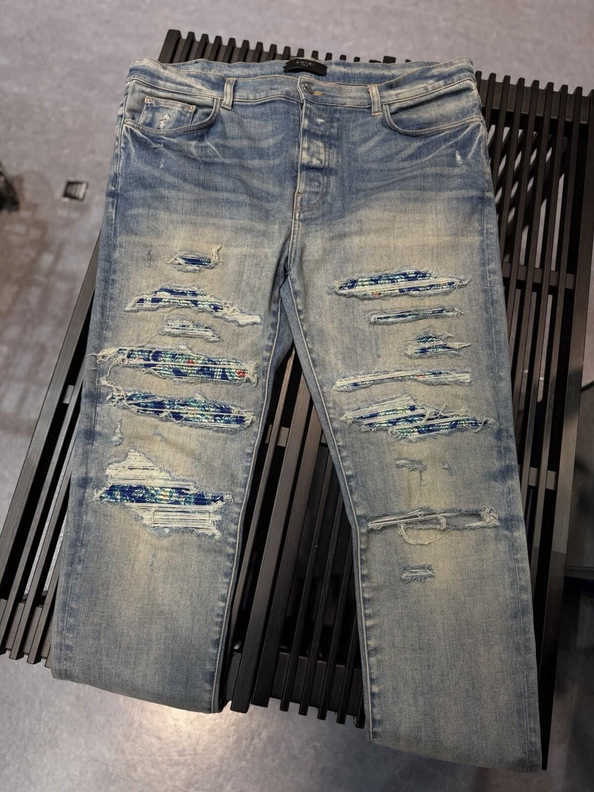 Amiri Size 38 - Amiri Blue MX1 Blue Patch Jeans 100% Authentic Size US 38 / EU 54 - 2 Thumbnail