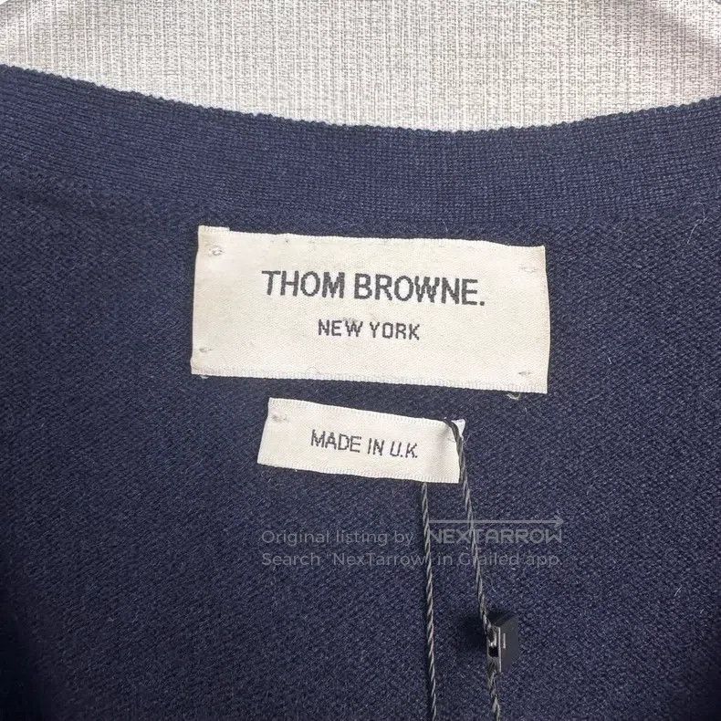 Thom Browne Thom Browne Dark blue cashmere cardigan Size US M / EU 48-50 / 2 - 3 Thumbnail