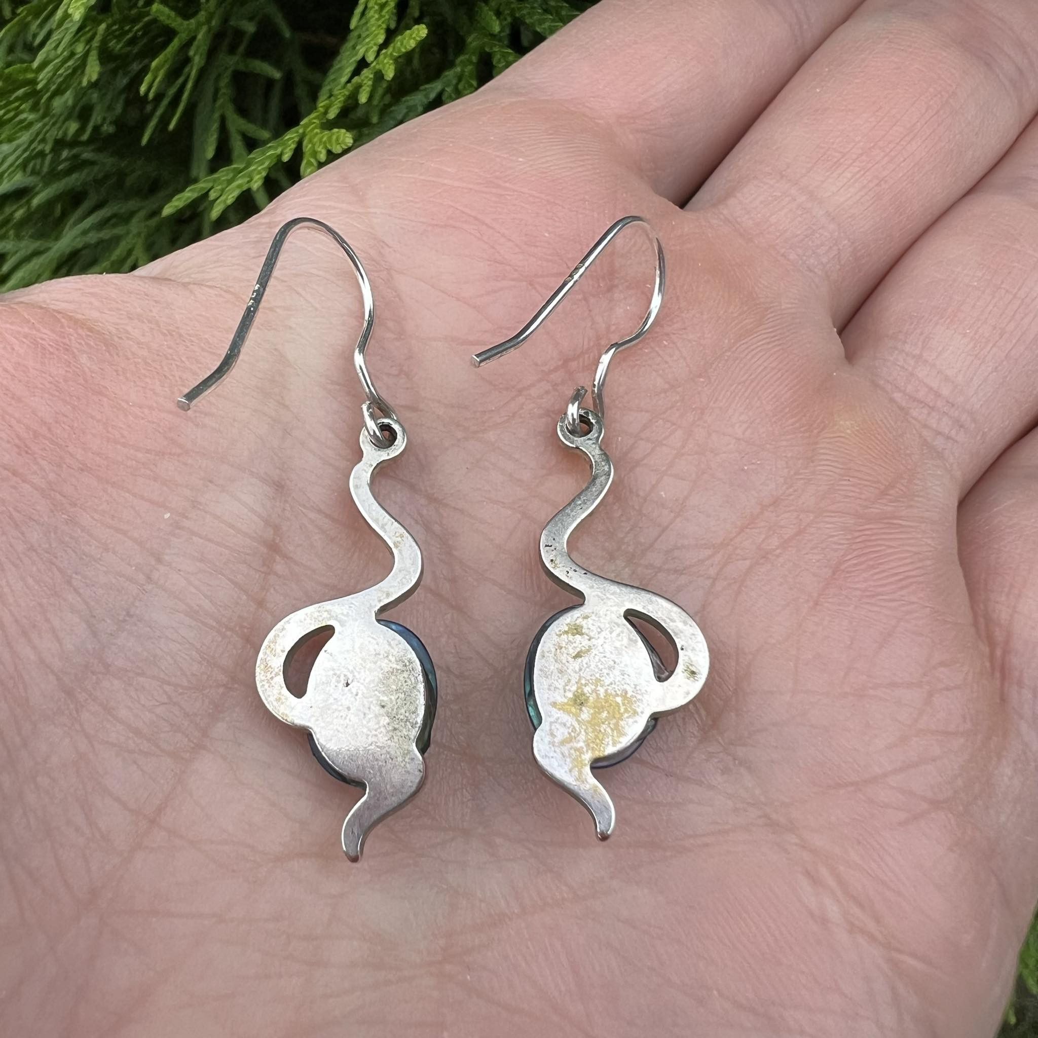 Sterling Silver Vintage Sterling Silver 925 Jewelry Earrings Stone Gift Box Size ONE SIZE - 4 Thumbnail