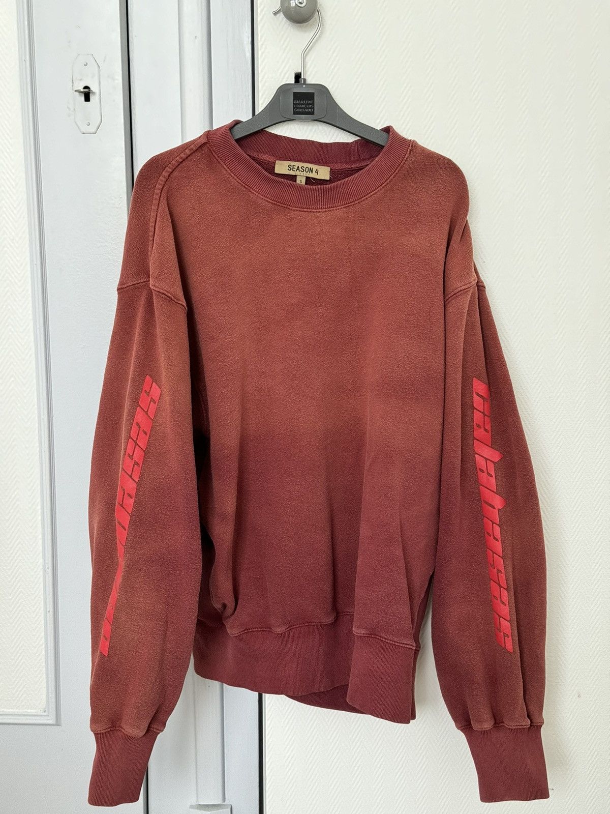 Image of Yeezy Season 4 Kanye West Calabasas in Red, Men's (Size Small)