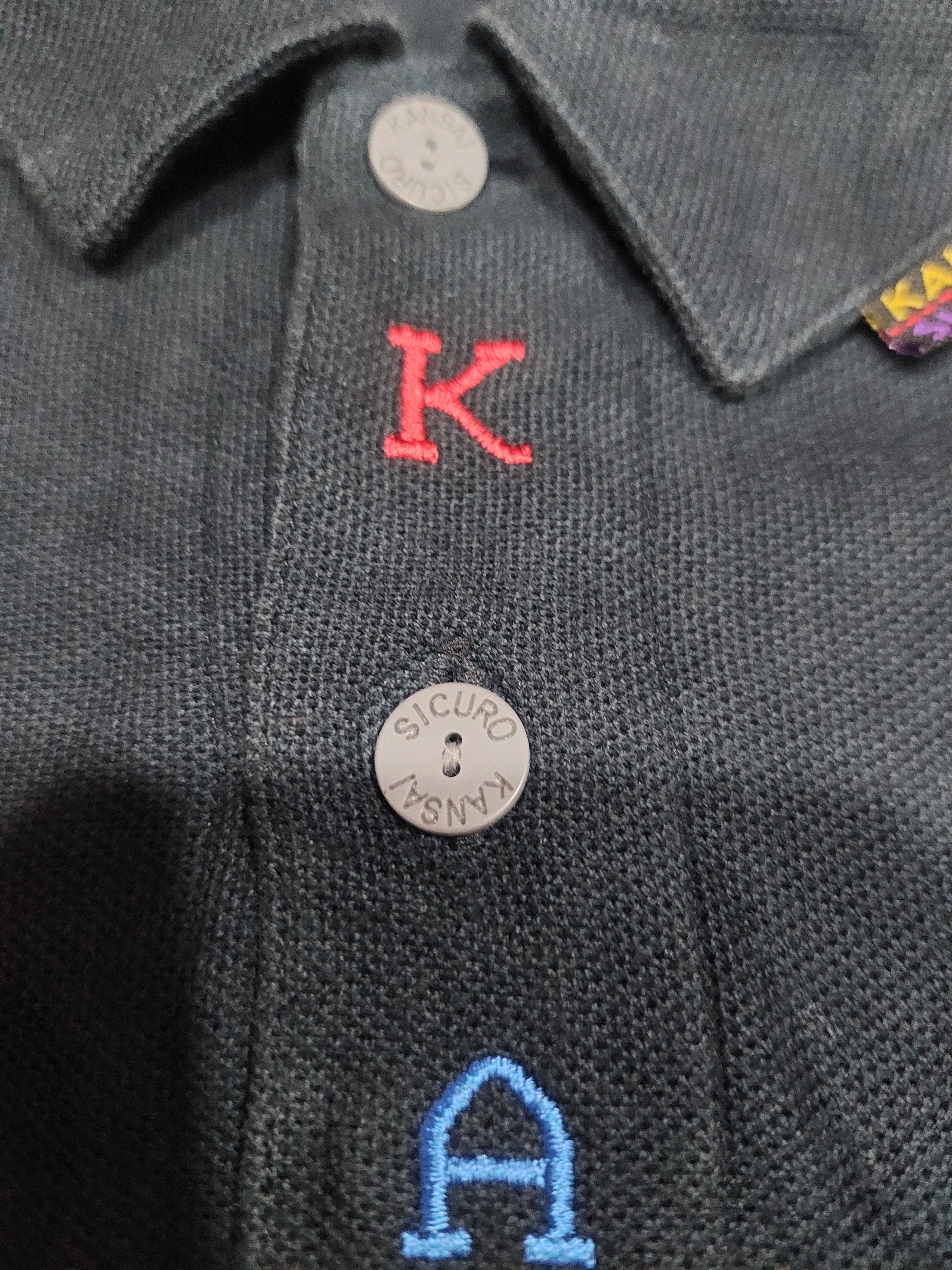 Designer × Japanese Brand × Kansai Yamamoto KANSAI SICURO LONG SLEEVE POLO BUTTON UP Size US XL / EU 56 / 4 - 8 Thumbnail