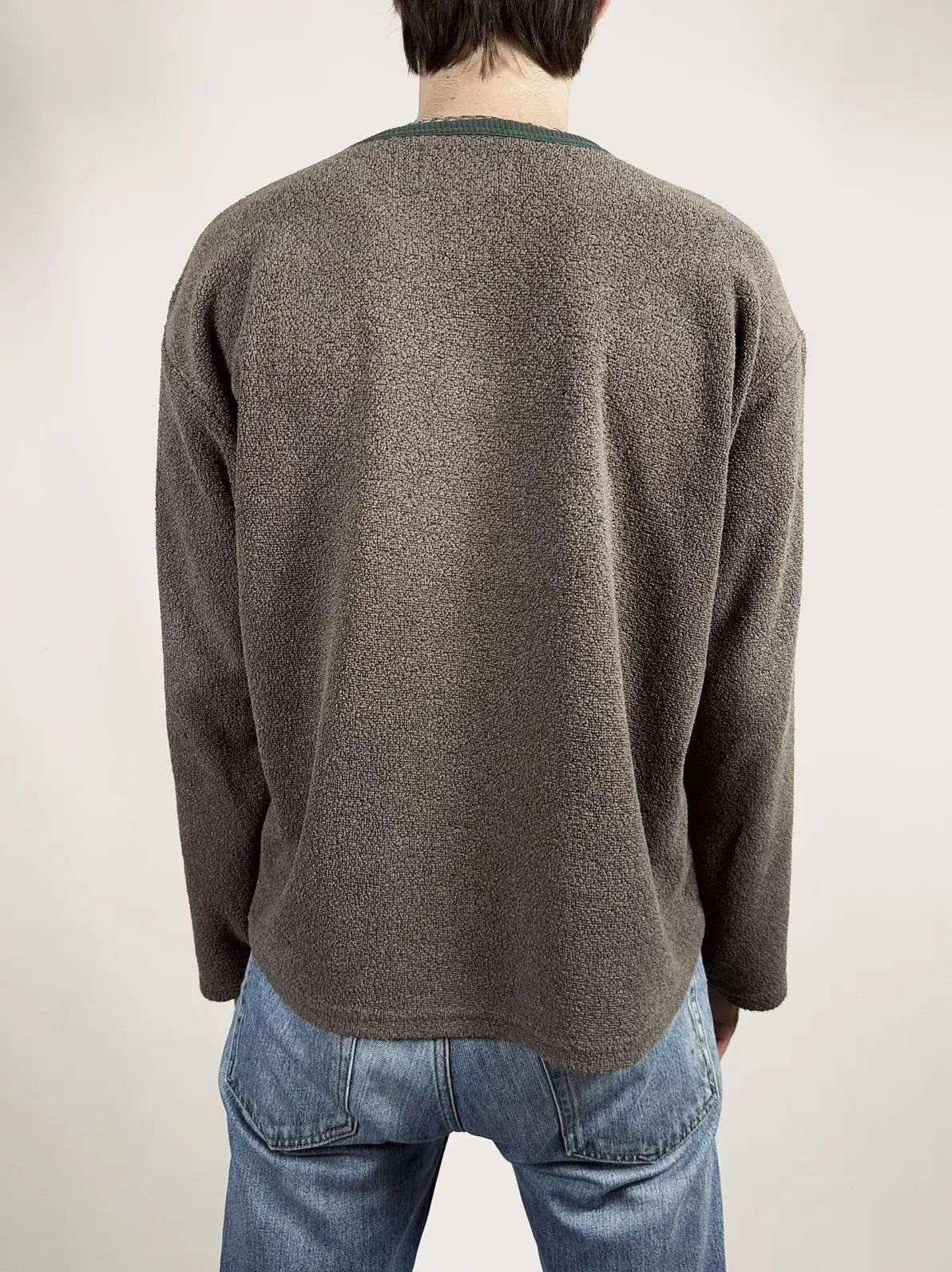 Diesel × Vintage 90s Vintage Diesel Rubber Logo Towel Knit Jumper Size US L / EU 52-54 / 3 - 8 Thumbnail