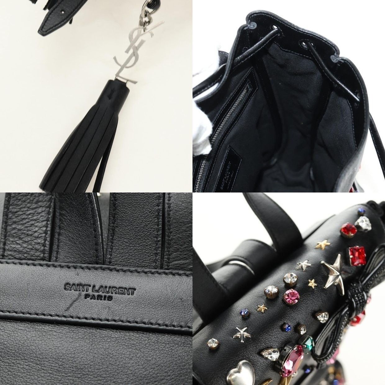 Saint Laurent Paris Saint Laurent-Backpack Black Leather Backpack Size ONE SIZE - 11 Thumbnail