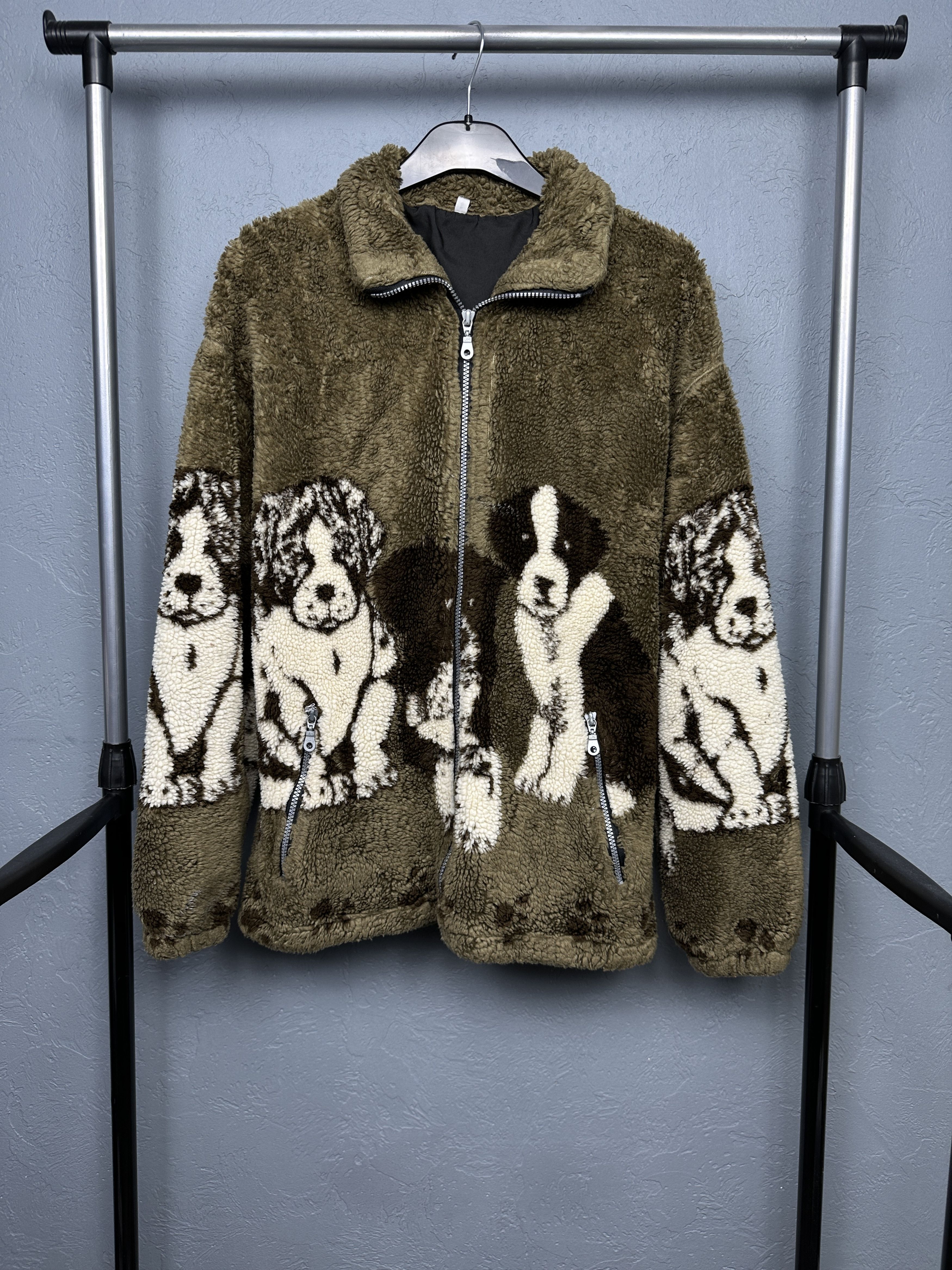 Vintage Vintage Animal DOG Fleece Jacket Size US L / EU 52-54 / 3 - 1 Thumbnail