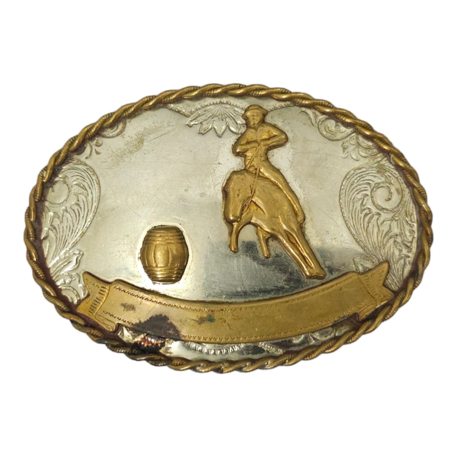 Other Western Barrel Racing Rodeo Vintage Cowboy Belt Buckle Size ONE SIZE - 1 Thumbnail