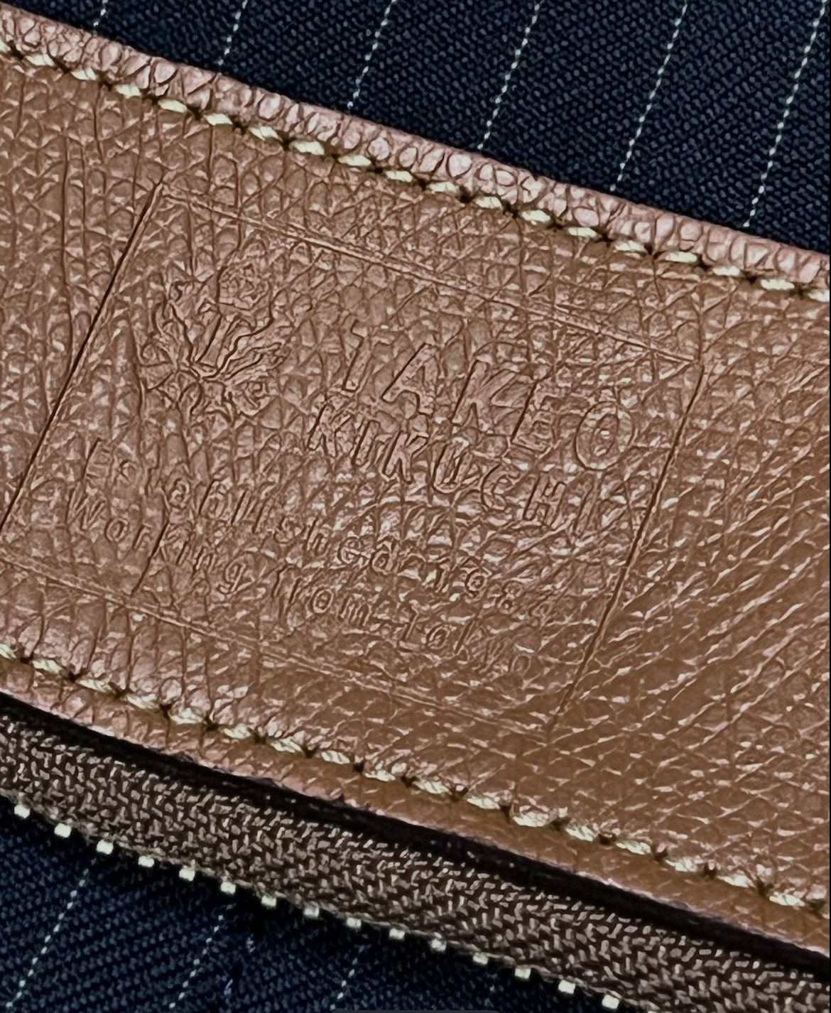 Takeo Kikuchi 🔥TAKEO KIKUCHI Made in Japan 2-Way Pinstripe Messenger Bag Size ONE SIZE - 16 Thumbnail