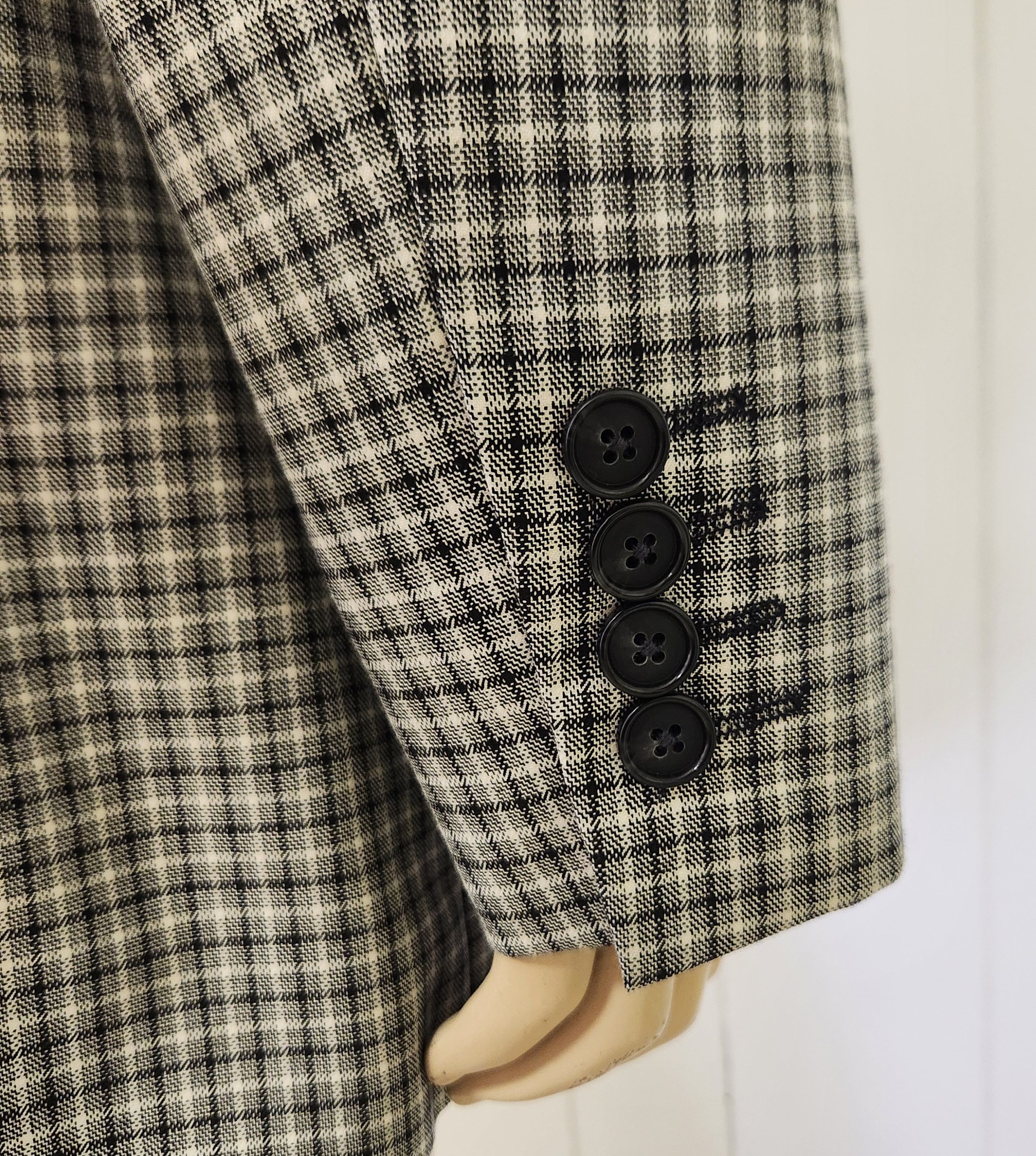 Stafford NWT Stafford sport coat 46R men's black white check Size 46R - 5 Thumbnail