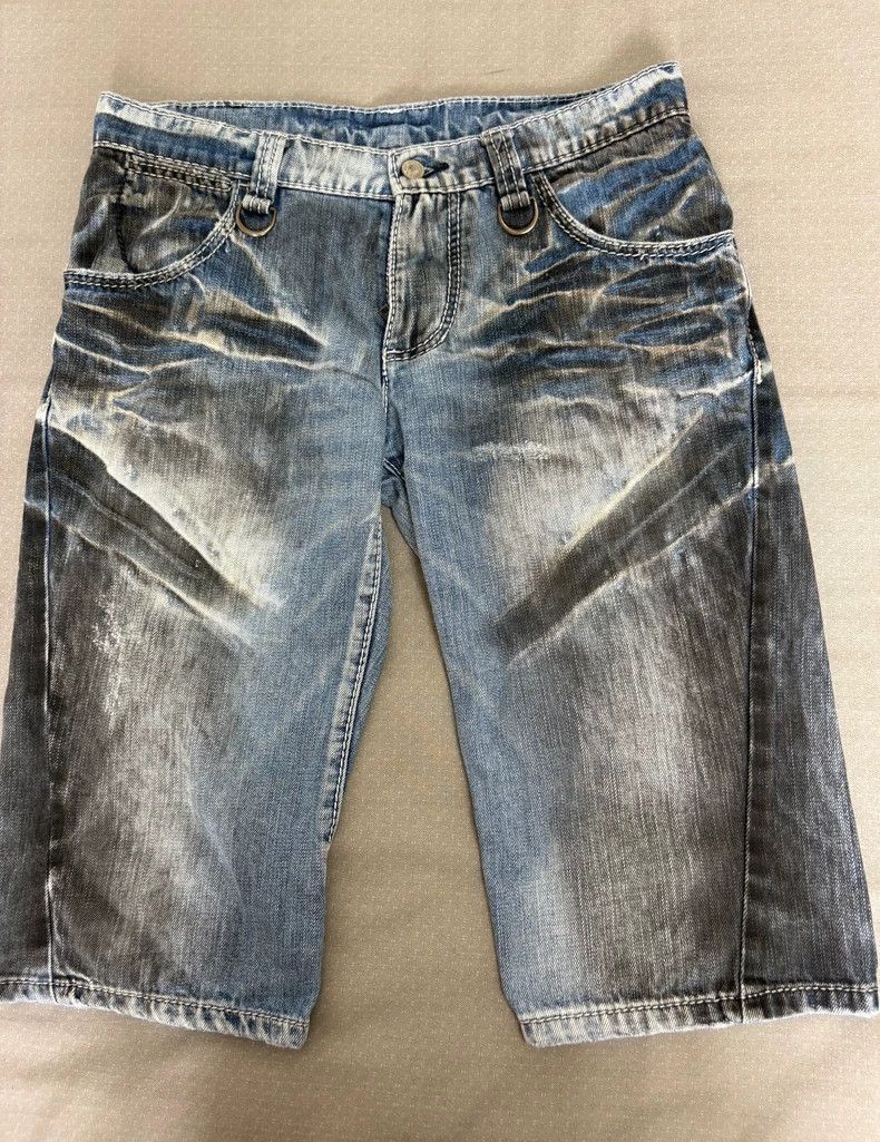 Yohji Yamamoto Vintage Styled Denim Shorts with Unique Wash-2506 Size US 34 / EU 50 - 4 Thumbnail