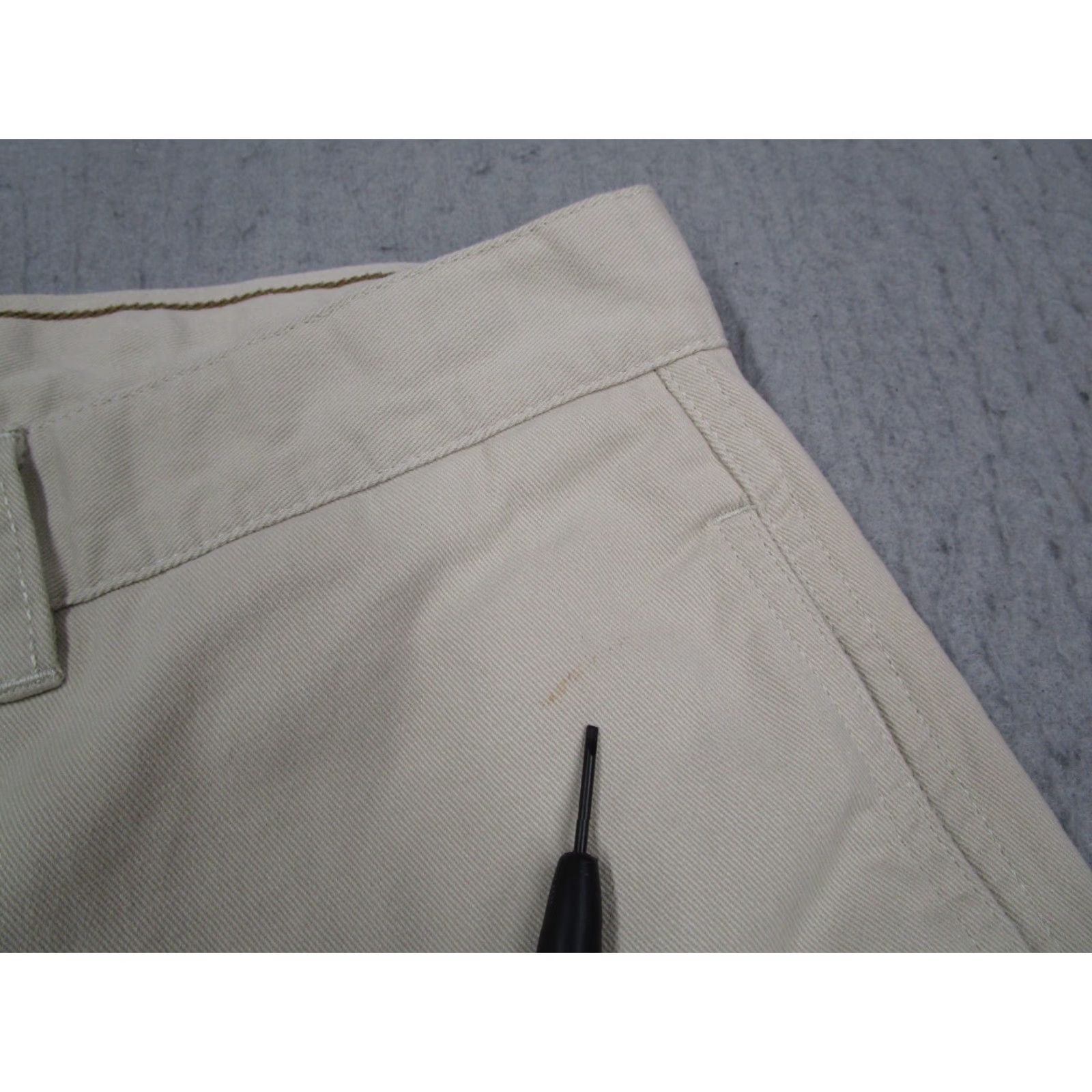 Calvin Klein VINTAGE Calvin Klein Pants Mens 36 Beige Super Sandwash Twill Flat Front Chinos 36x30 Mens Beige Pants Calvin Klein Retro City Preppy 90s Mens Size US 36 / EU 52 - 6 Thumbnail
