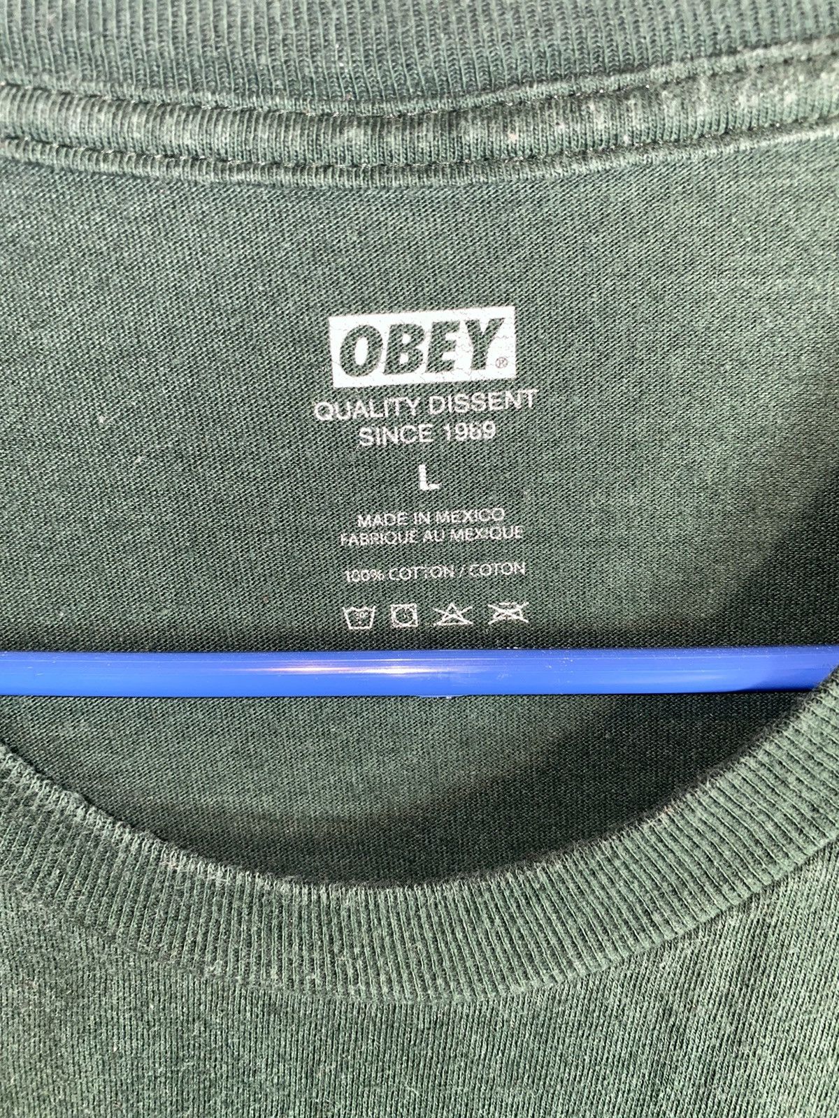 Obey OBEY Box Logo Green T-Shirt Size US L / EU 52-54 / 3 - 4 Thumbnail