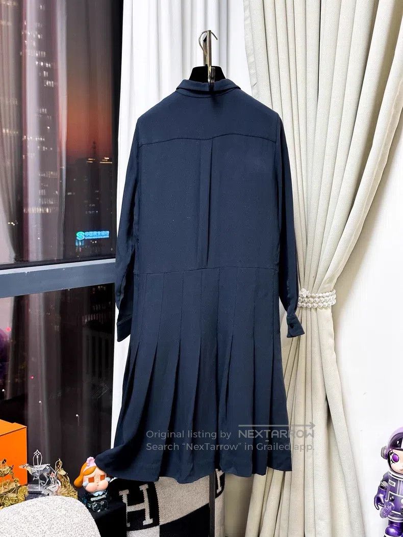 Loro Piana Loro Piana Navy blue long-sleeve dress Size M / US 6-8 / IT 42-44 - 3 Thumbnail