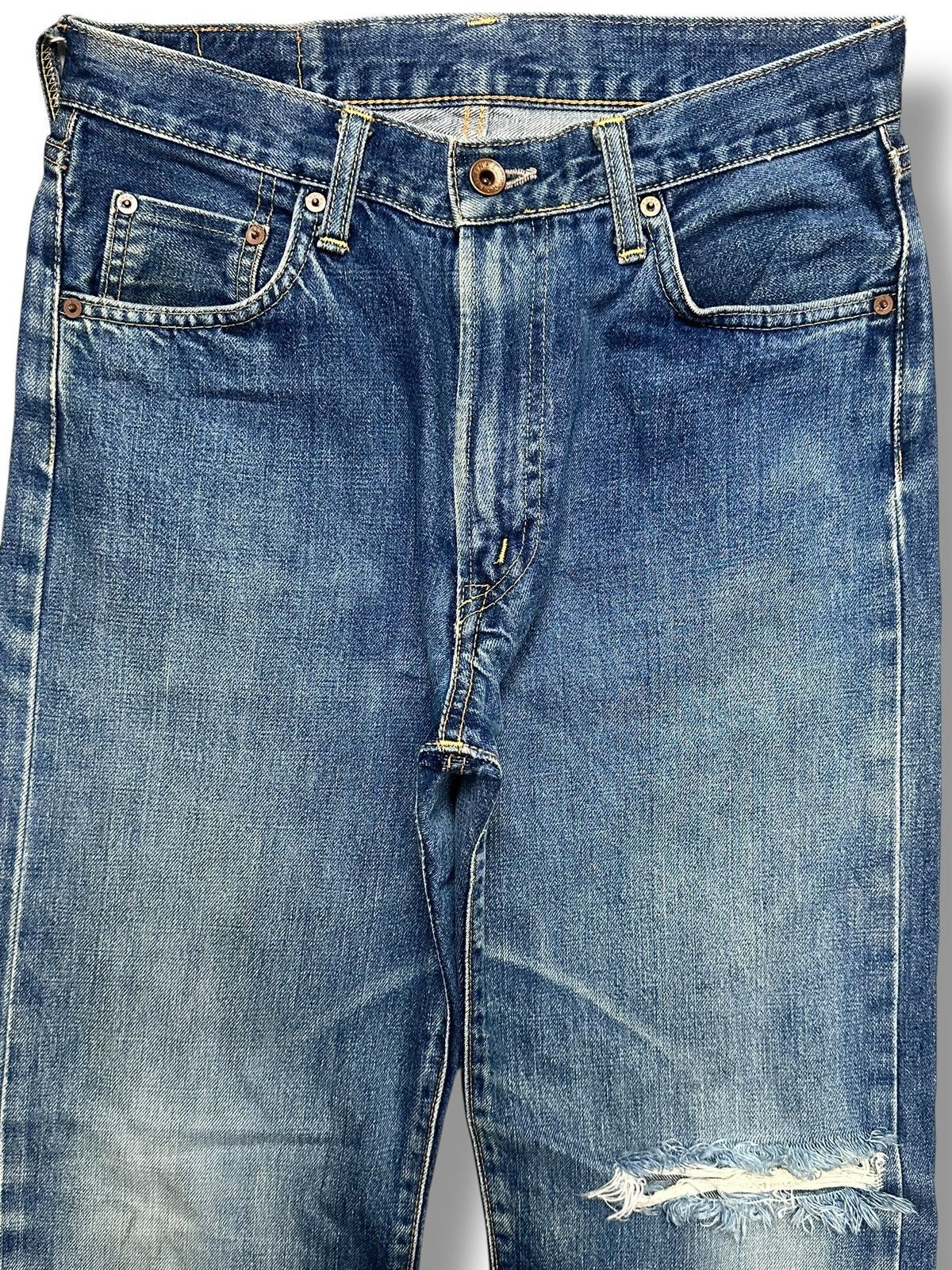 Edwin Vintage Edwin 505 XX Selvedge Japan Denim Distressed Jeans Size US 30 / EU 46 - 2 Thumbnail
