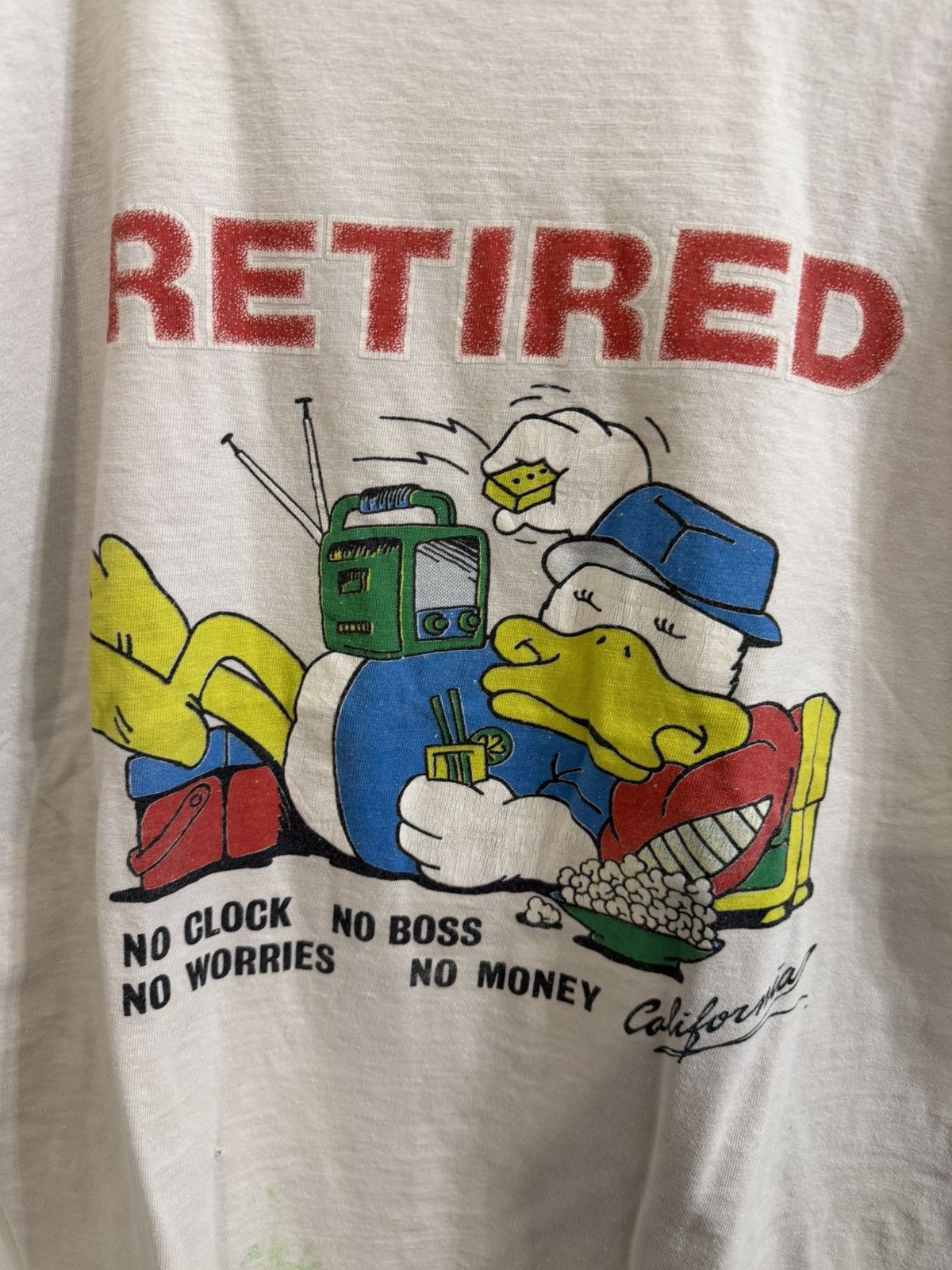 Vintage Retired – No Clock No Worries Cartoon Tee Size US L / EU 52-54 / 3 - 2 Thumbnail