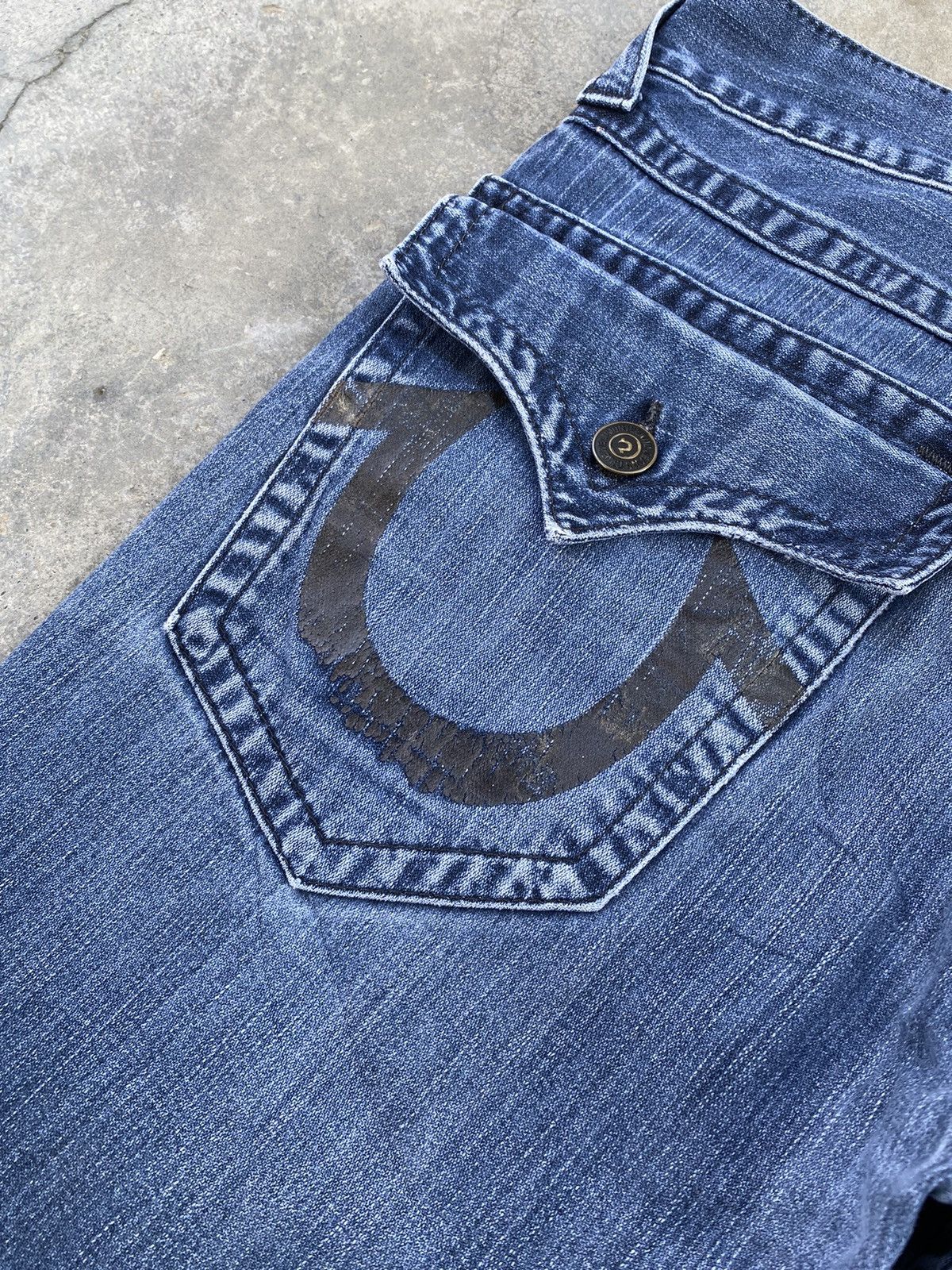 True Religion Vintage True Religion Distressed Denim Pants Size US 35 - 8 Thumbnail
