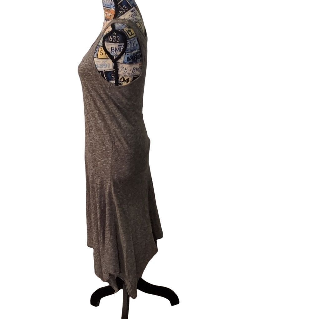 Allsaints AllSaints Ella Flame Assymetrical Gray Marl Tank Dress Sz. S Size S / US 4 / IT 40 - 3 Thumbnail